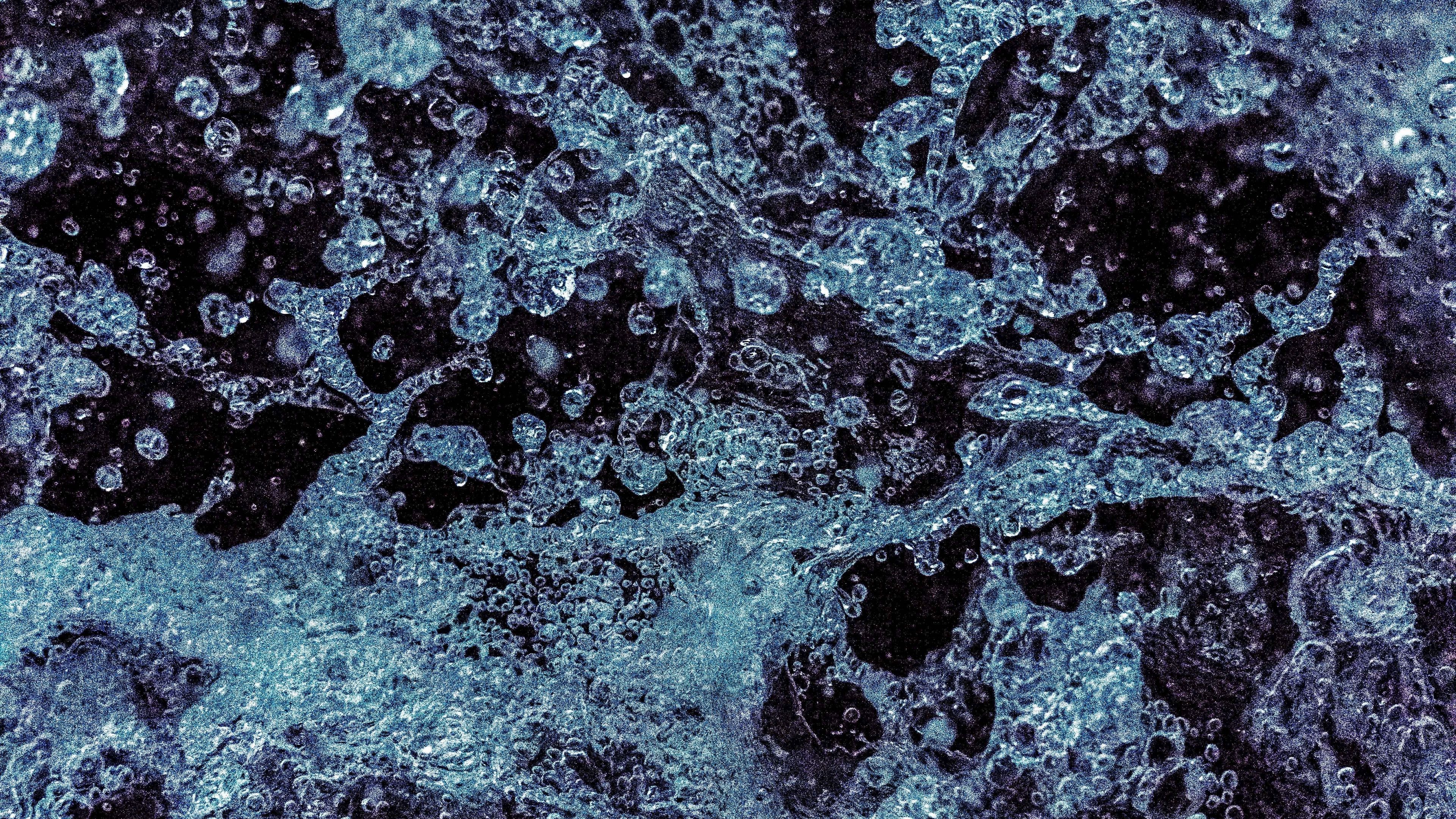water, bubbles, splashes, liquid, 4k, HD Wallpaper