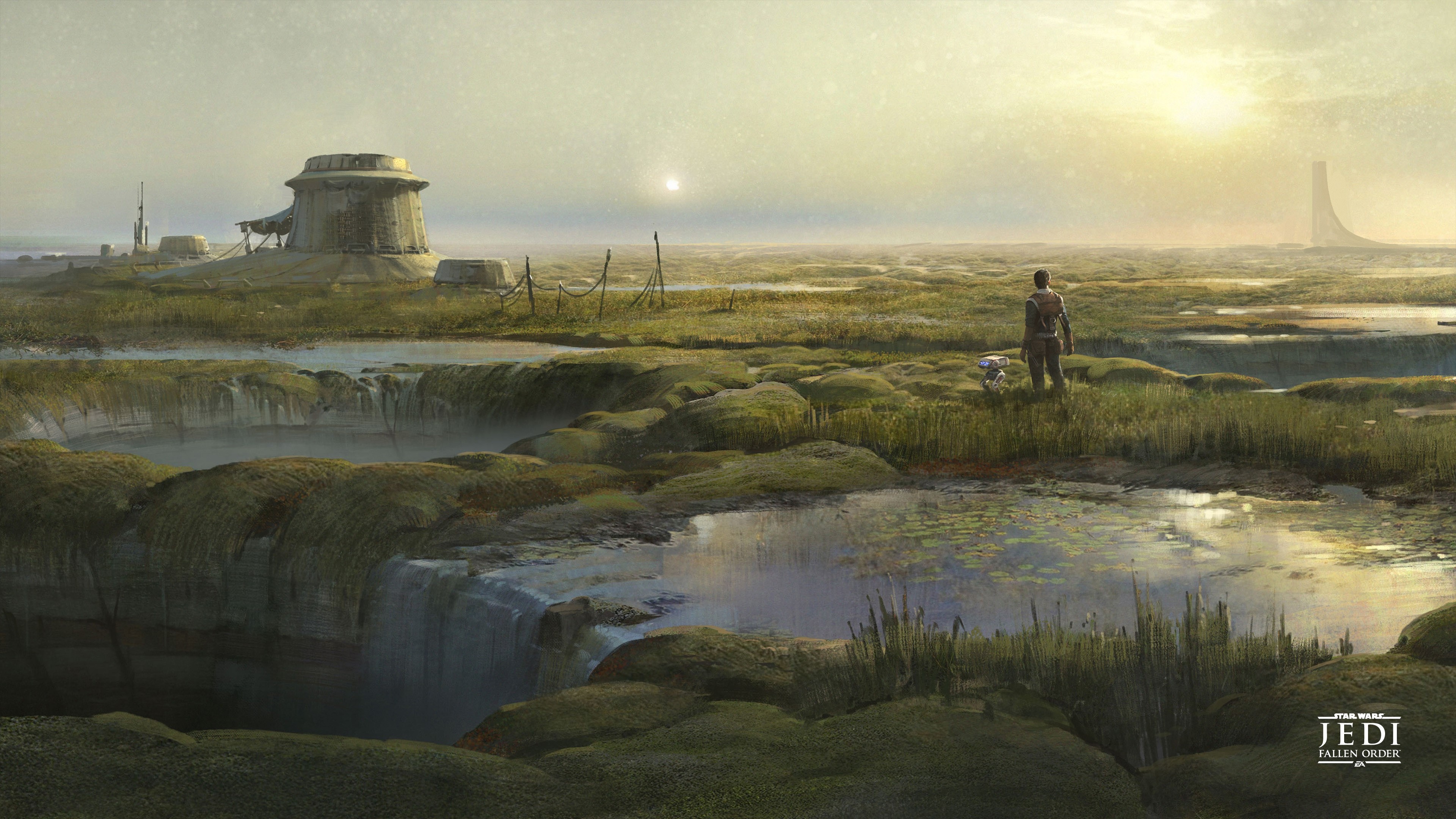 Jedi: Fallen Order, Star Wars, video games, video game art, Jedi, Star Wars Droids, HD Wallpaper