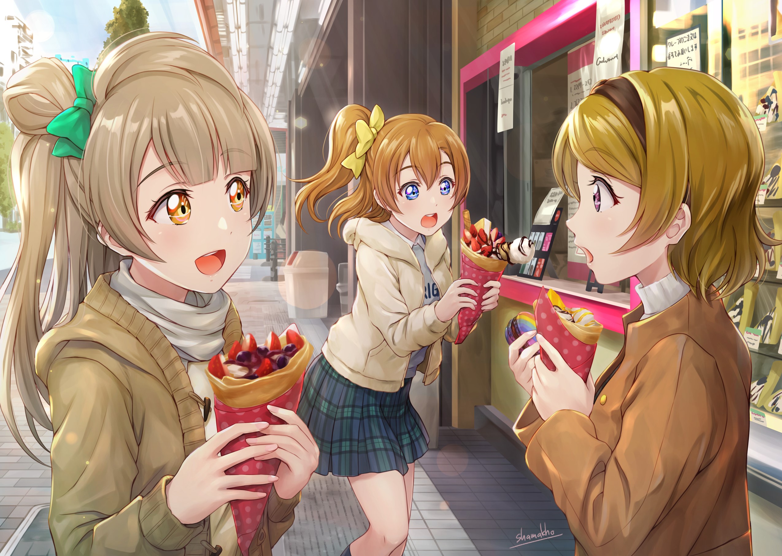 anime, anime girls, digital art, artwork, 2D, portrait, Love Live!, Minami Kotori, Kousaka Honoka, Koizumi Hanayo, HD Wallpaper