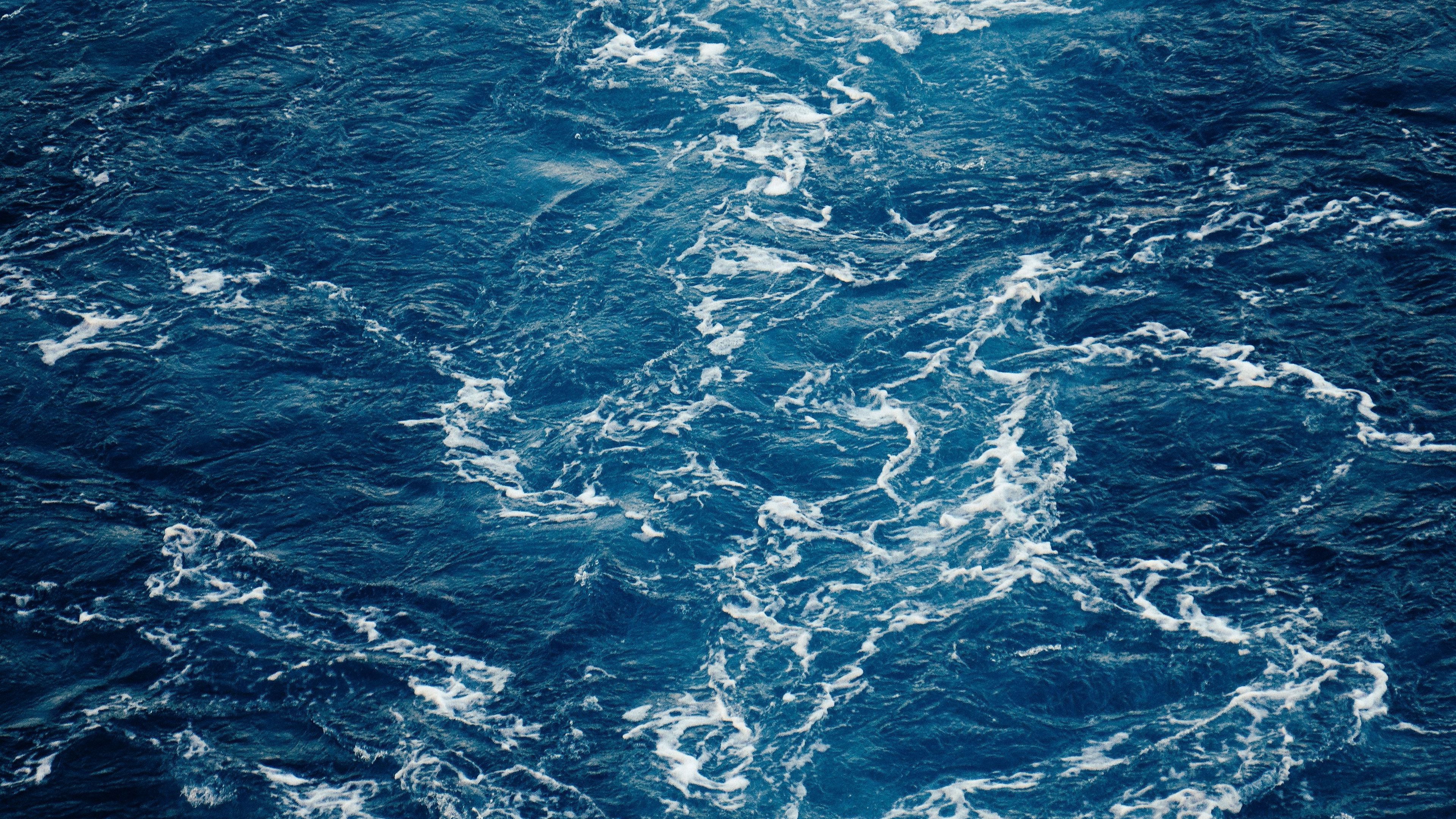 sea, water, foam, waves, 4k, HD Wallpaper