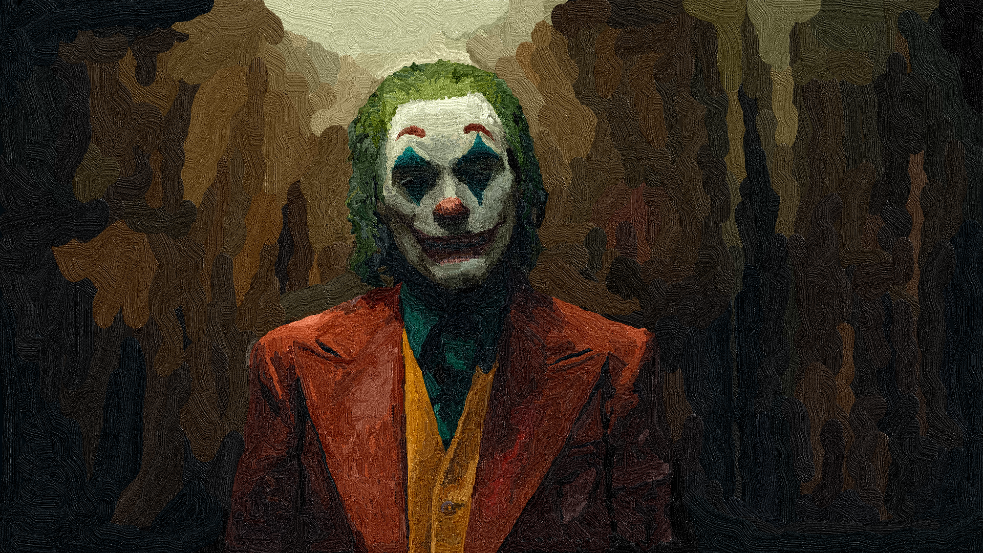 Joker (2019 Movie), paint brushes, 2019 (Year), movies, artwork, Joaquin Phoenix, HD Wallpaper
