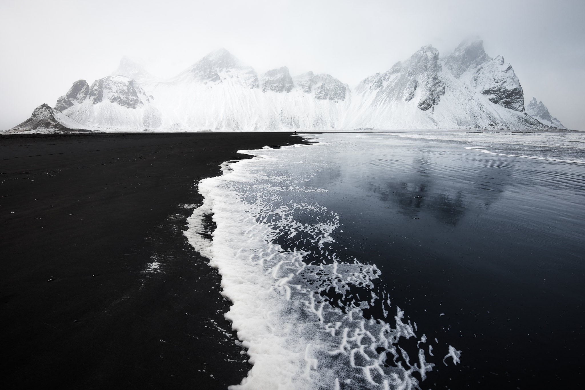 snow, ice, coast, nature, outdoors, Iceland, HD Wallpaper