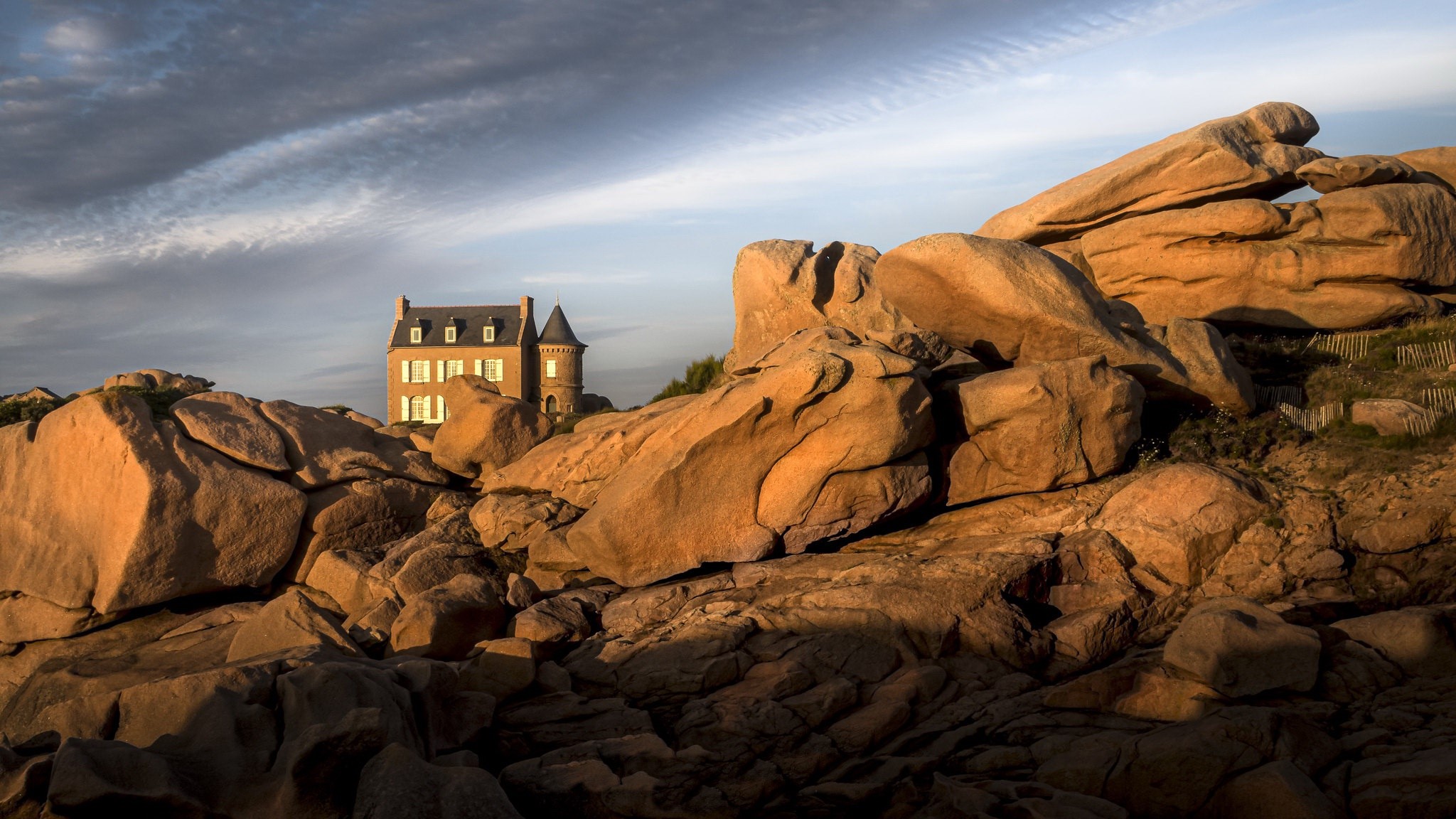 rock, house, building, nature, France, HD Wallpaper