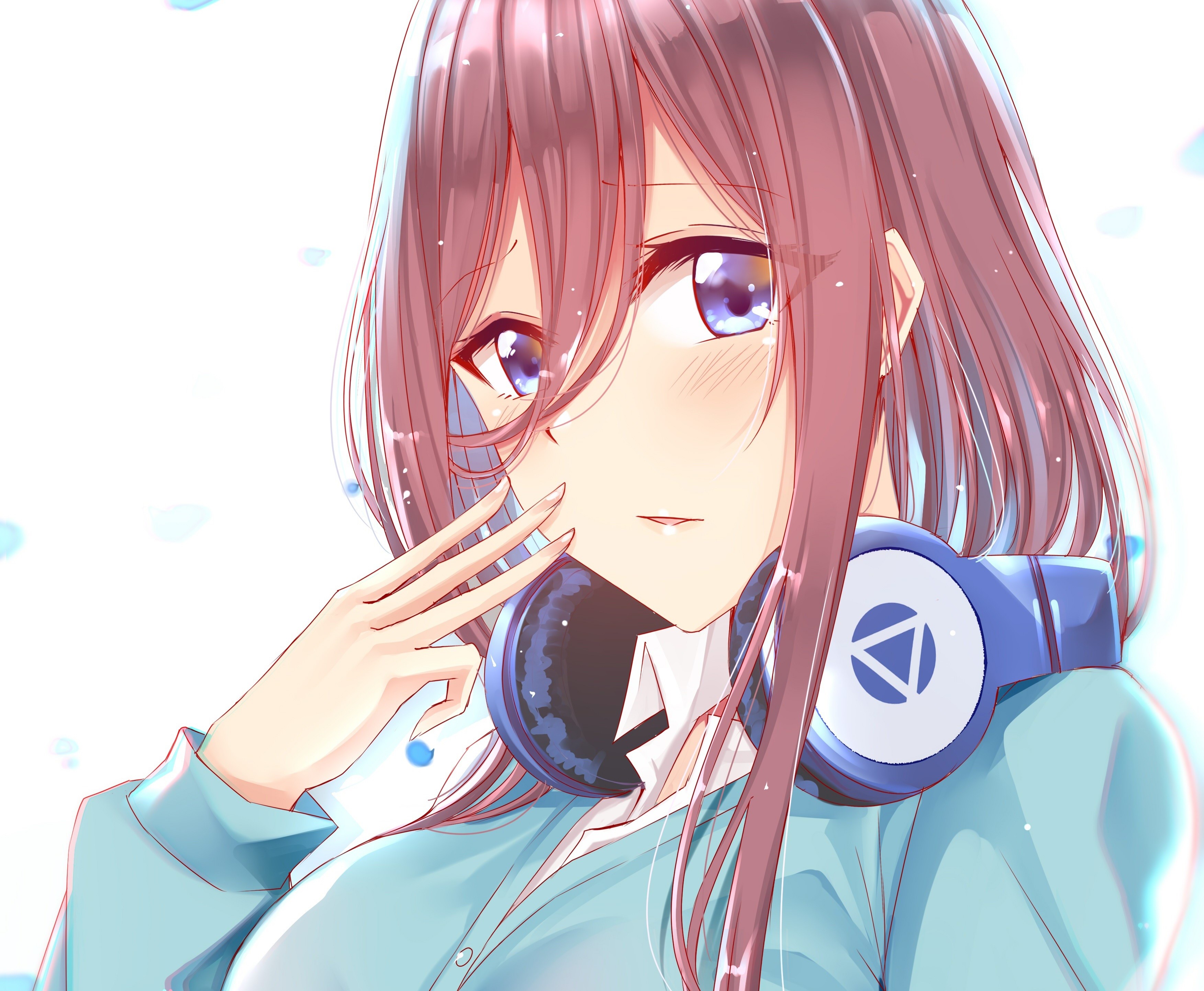 anime, 5-toubun no Hanayome, anime girls, Nakano Miku, headphones, HD Wallpaper