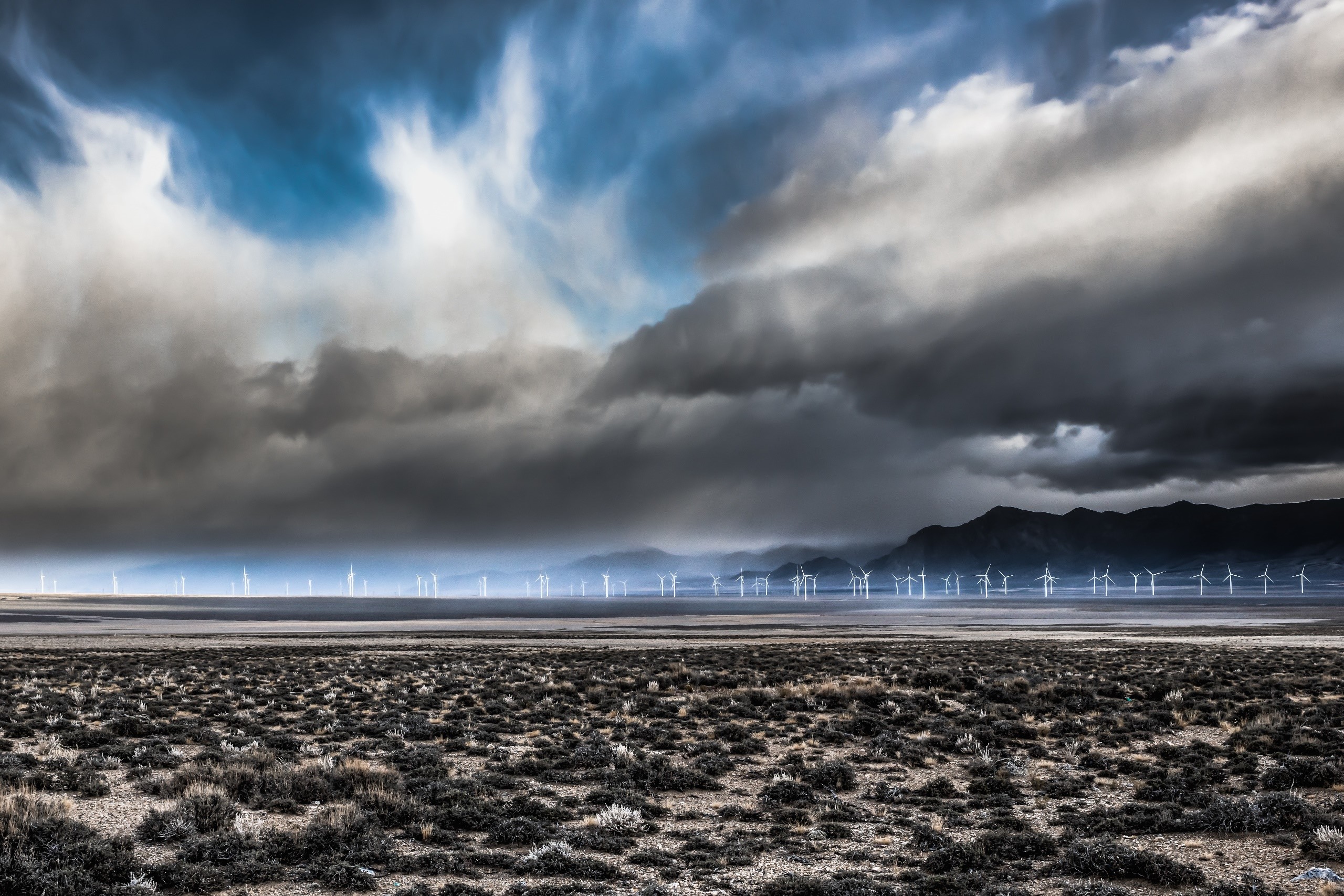 Nevada, USA, landscape, sky, clouds, HD Wallpaper