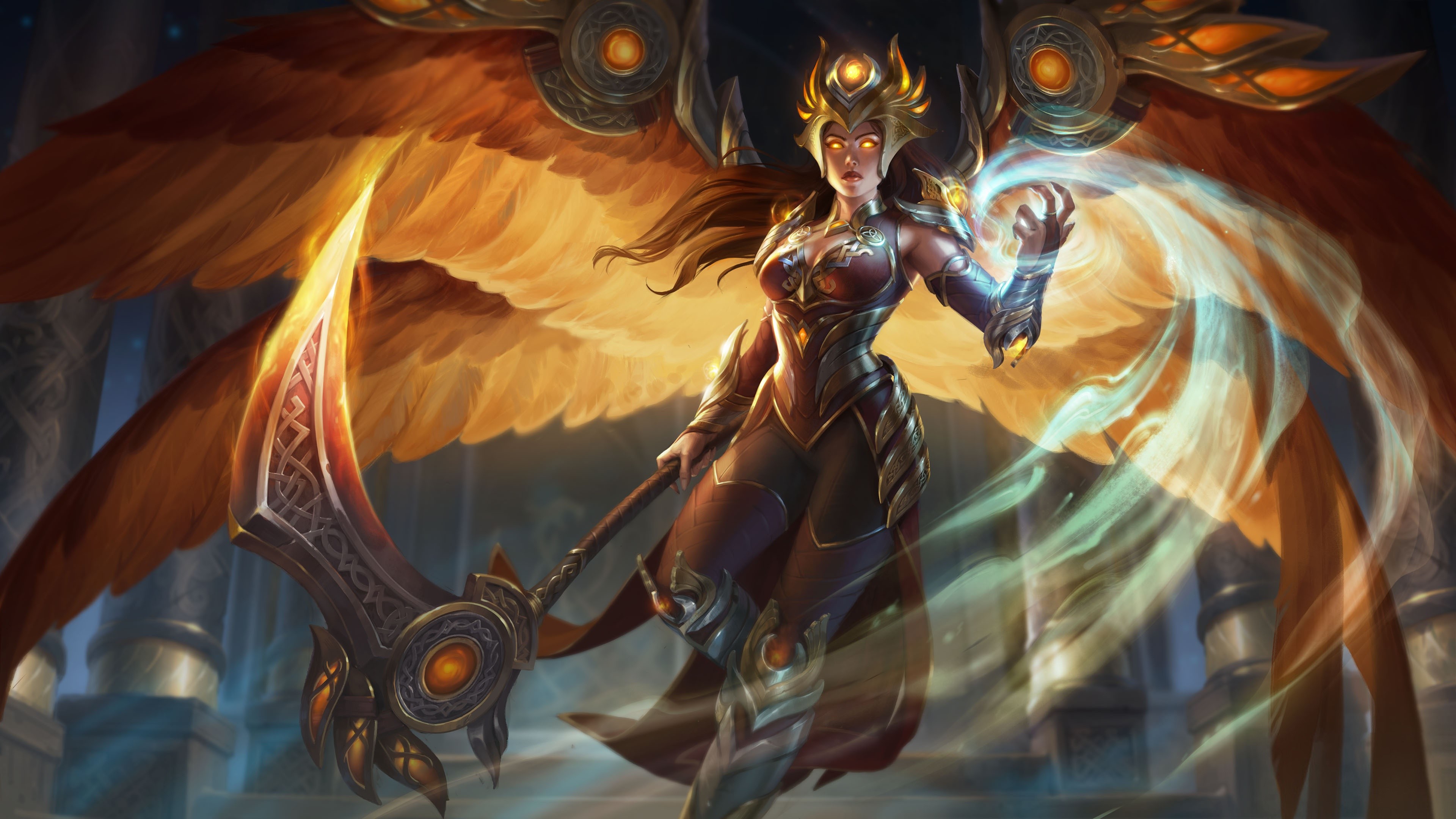 fantasy art, fantasy girl, artwork, Smite, HD Wallpaper