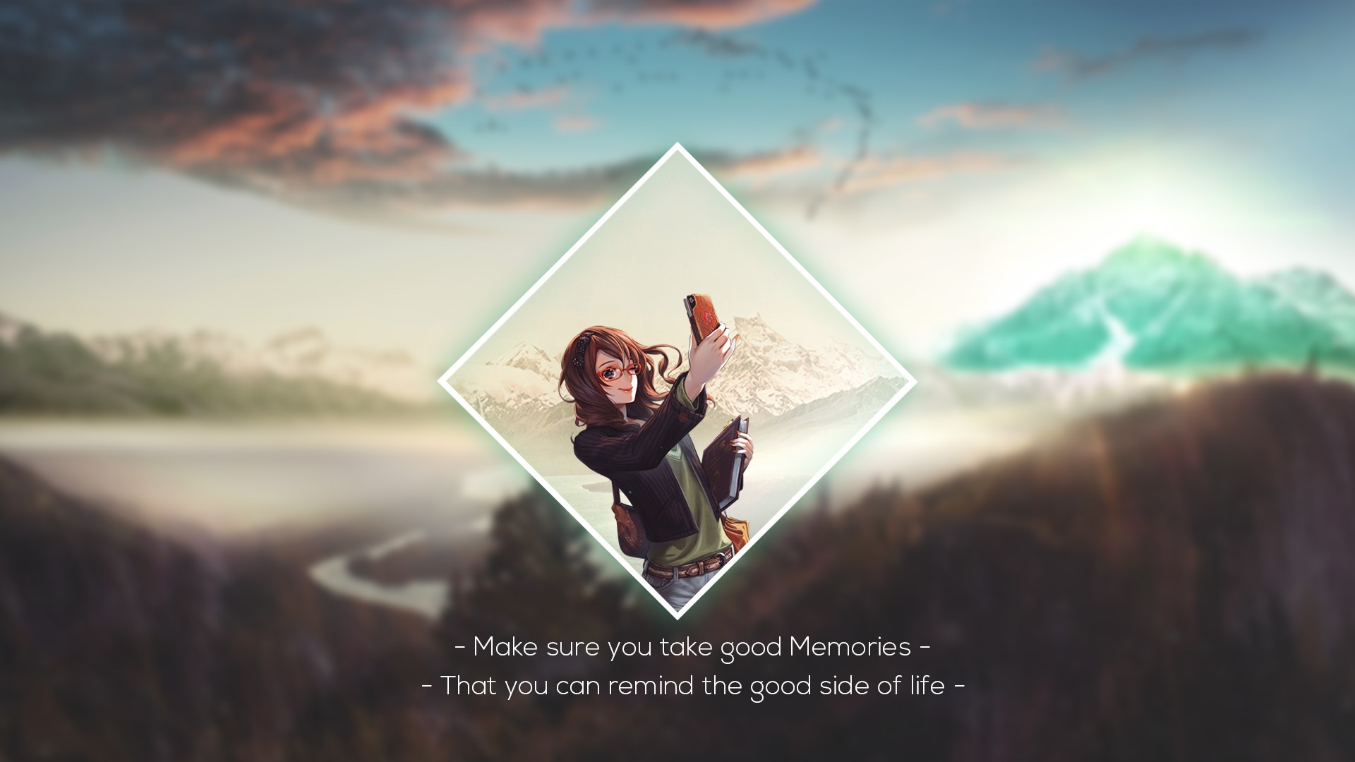anime, life, quote, picture-in-picture, HD Wallpaper