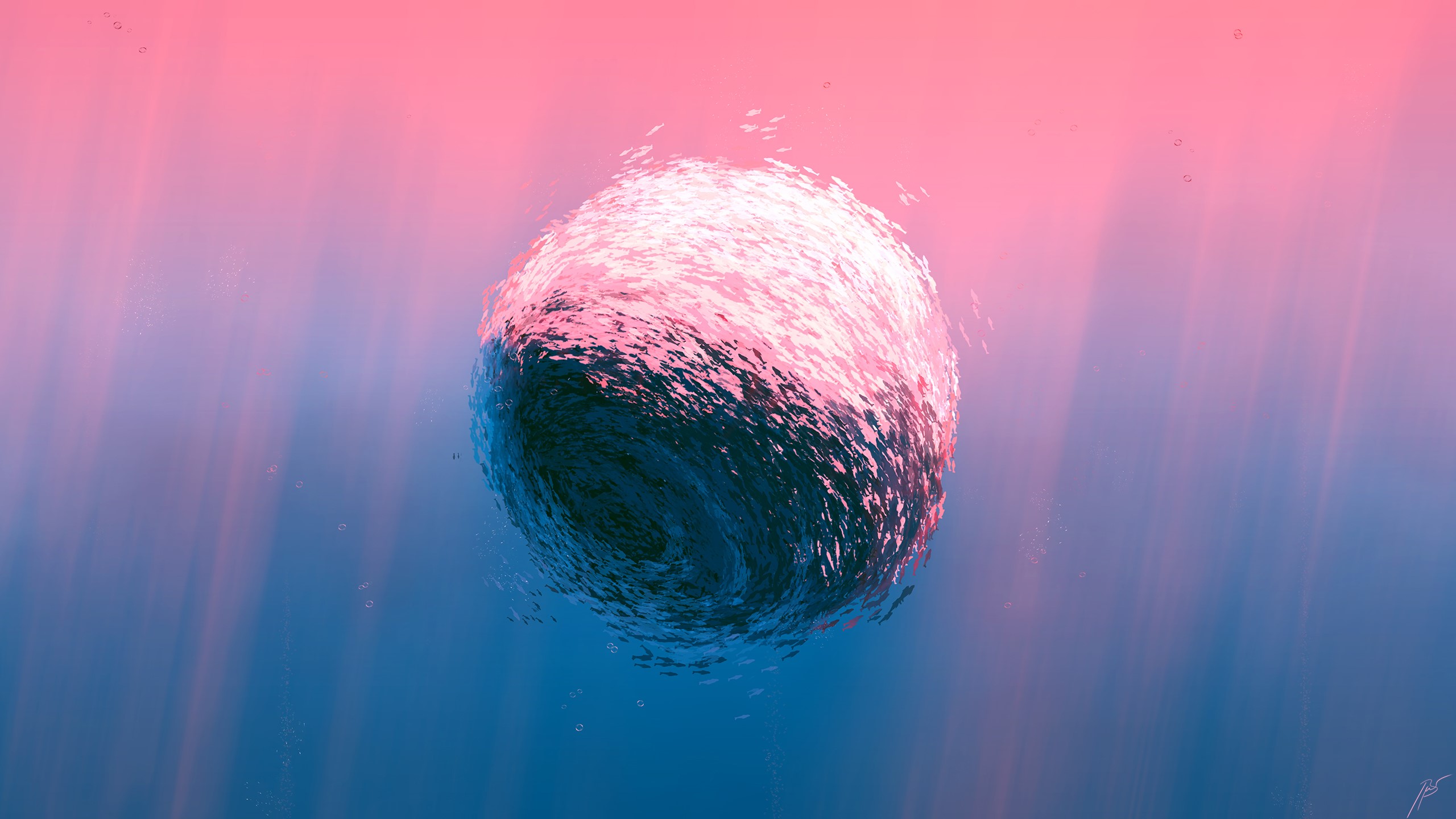 JoeyJazz, fish, underwater, artwork, HD Wallpaper