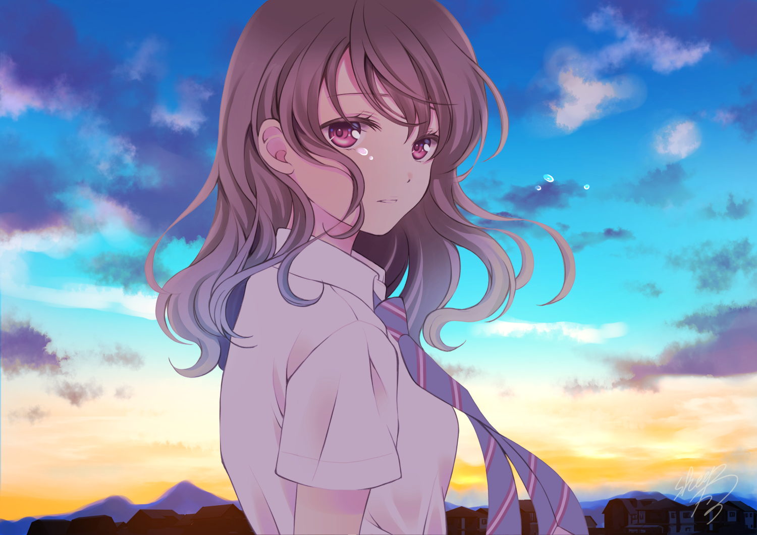 anime, digital art, artwork, portrait, 2D, HD Wallpaper