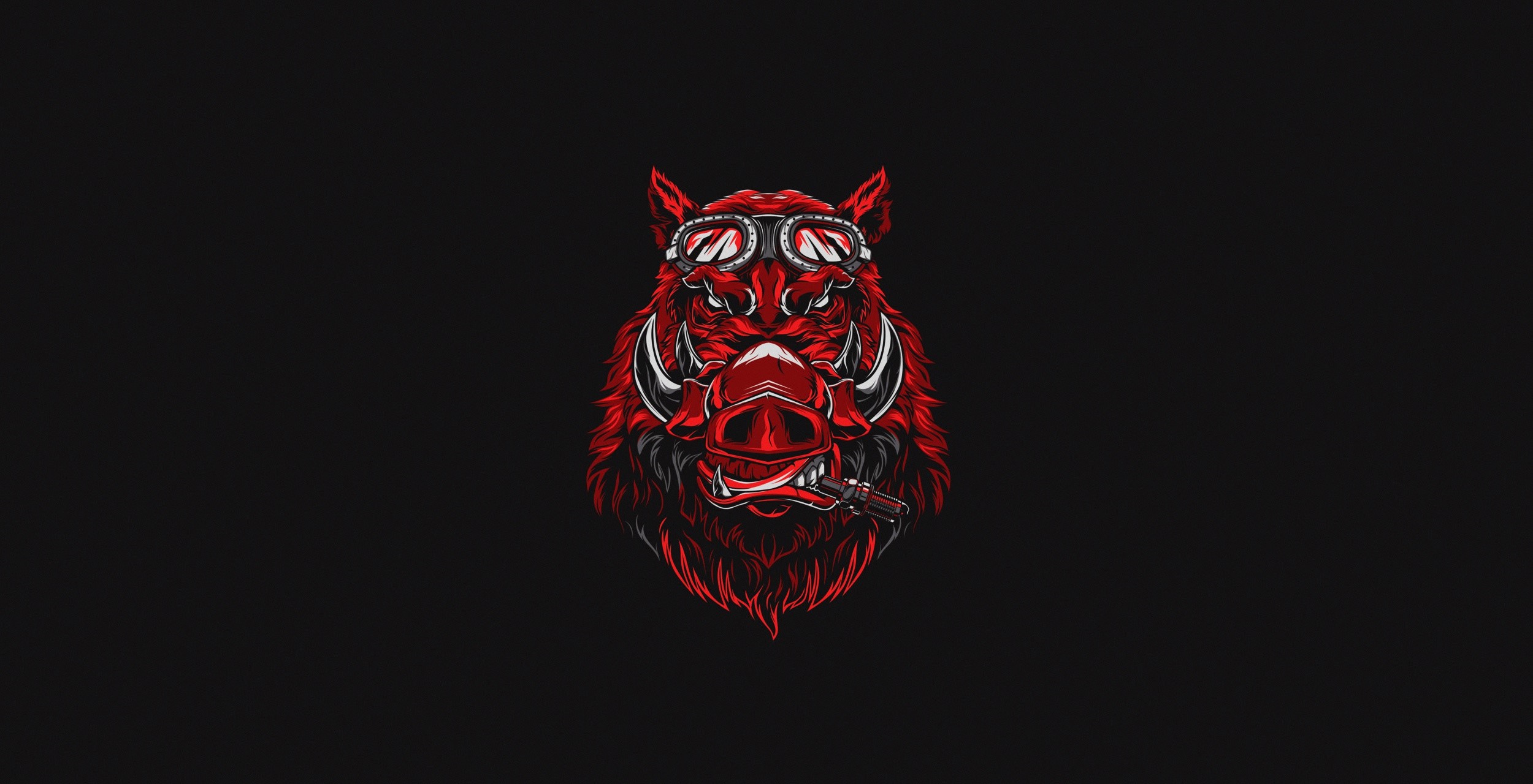 animals, artwork, pigs, minimalism, simple background, HD Wallpaper