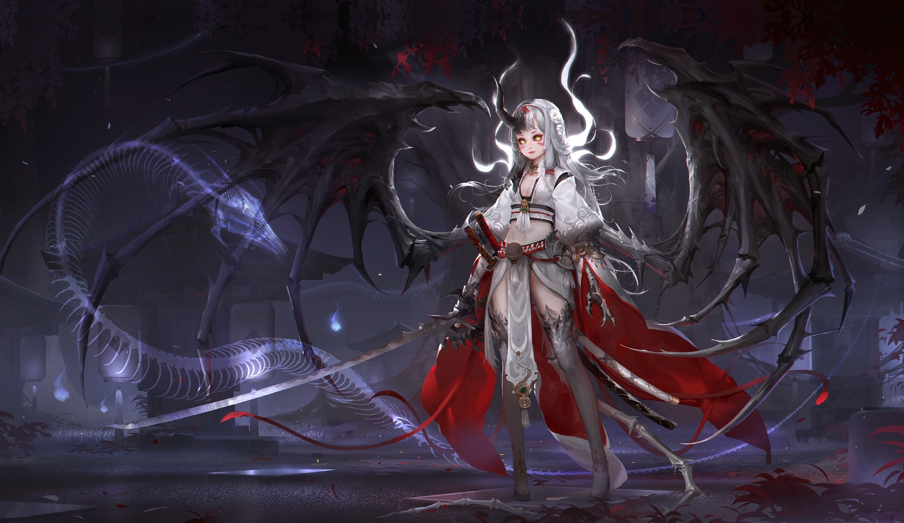 anime girls, anime, fantasy girl, fantasy art, HD Wallpaper