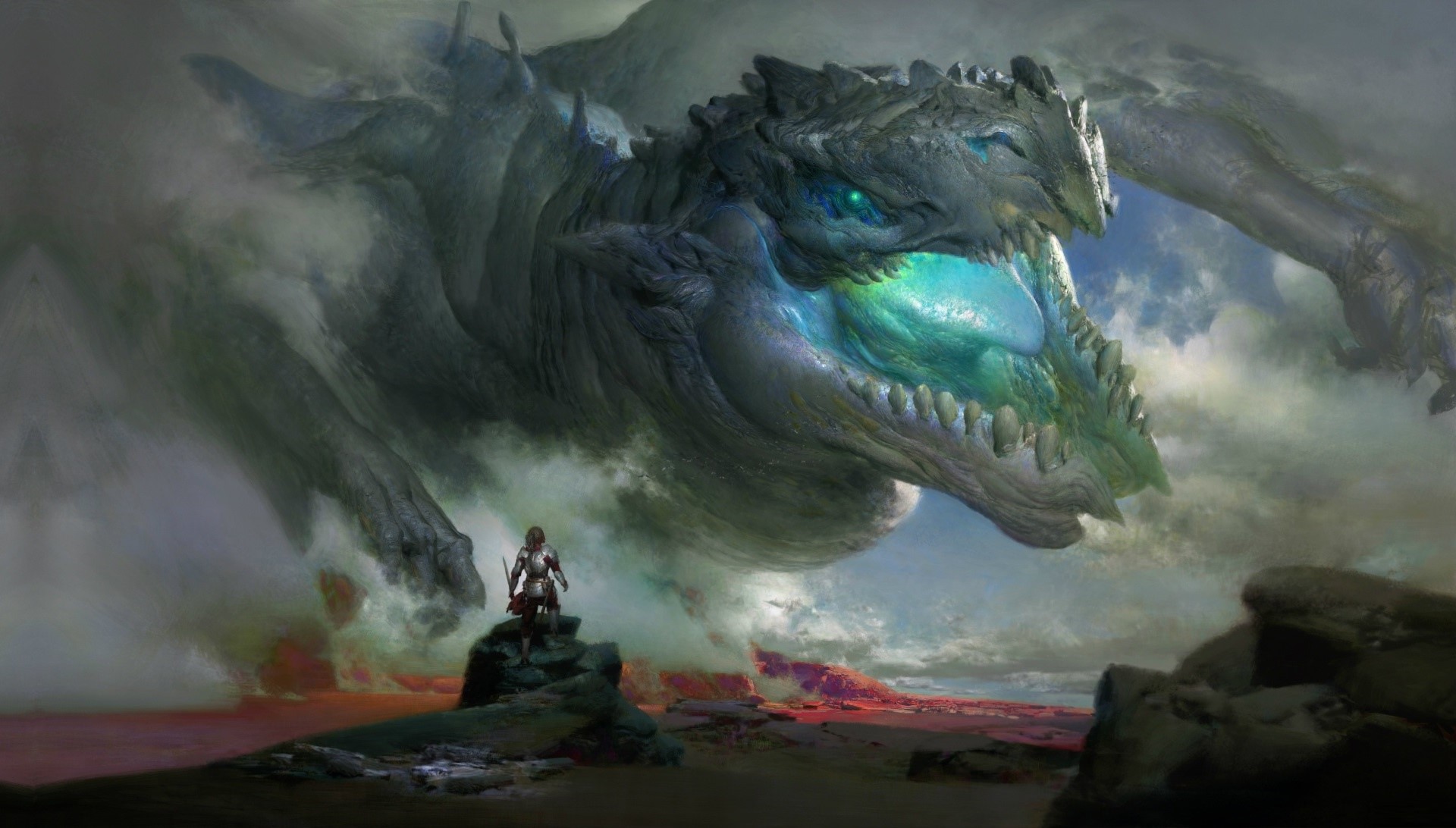 fantasy art, dragon, creature, artwork, HD Wallpaper
