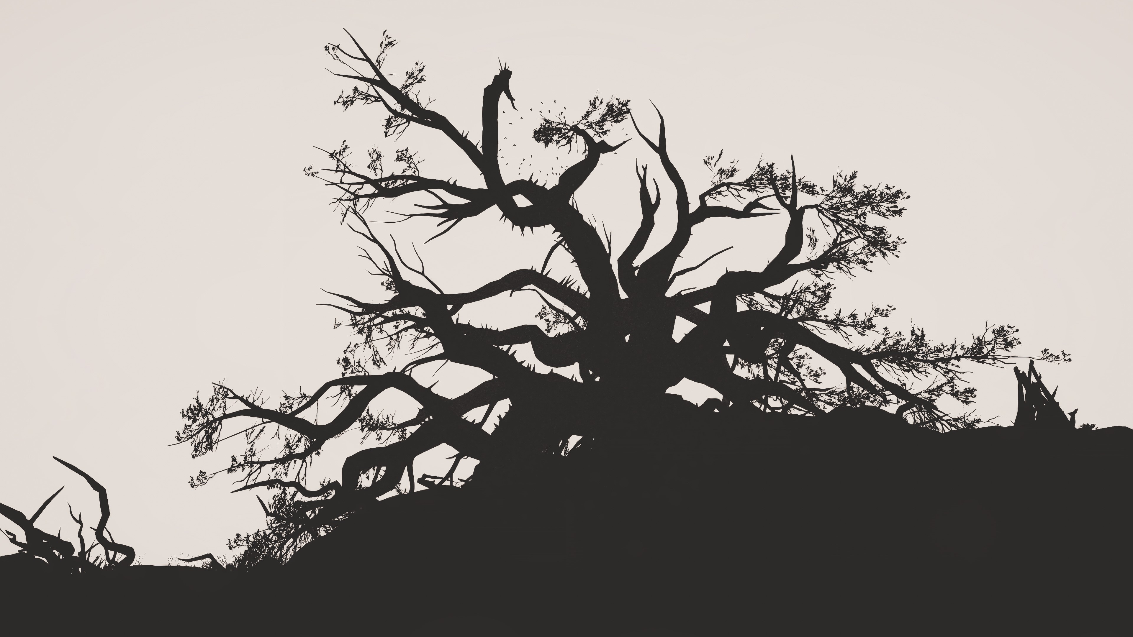 The Witcher 3: Wild Hunt, The Witcher, monochrome, HD Wallpaper