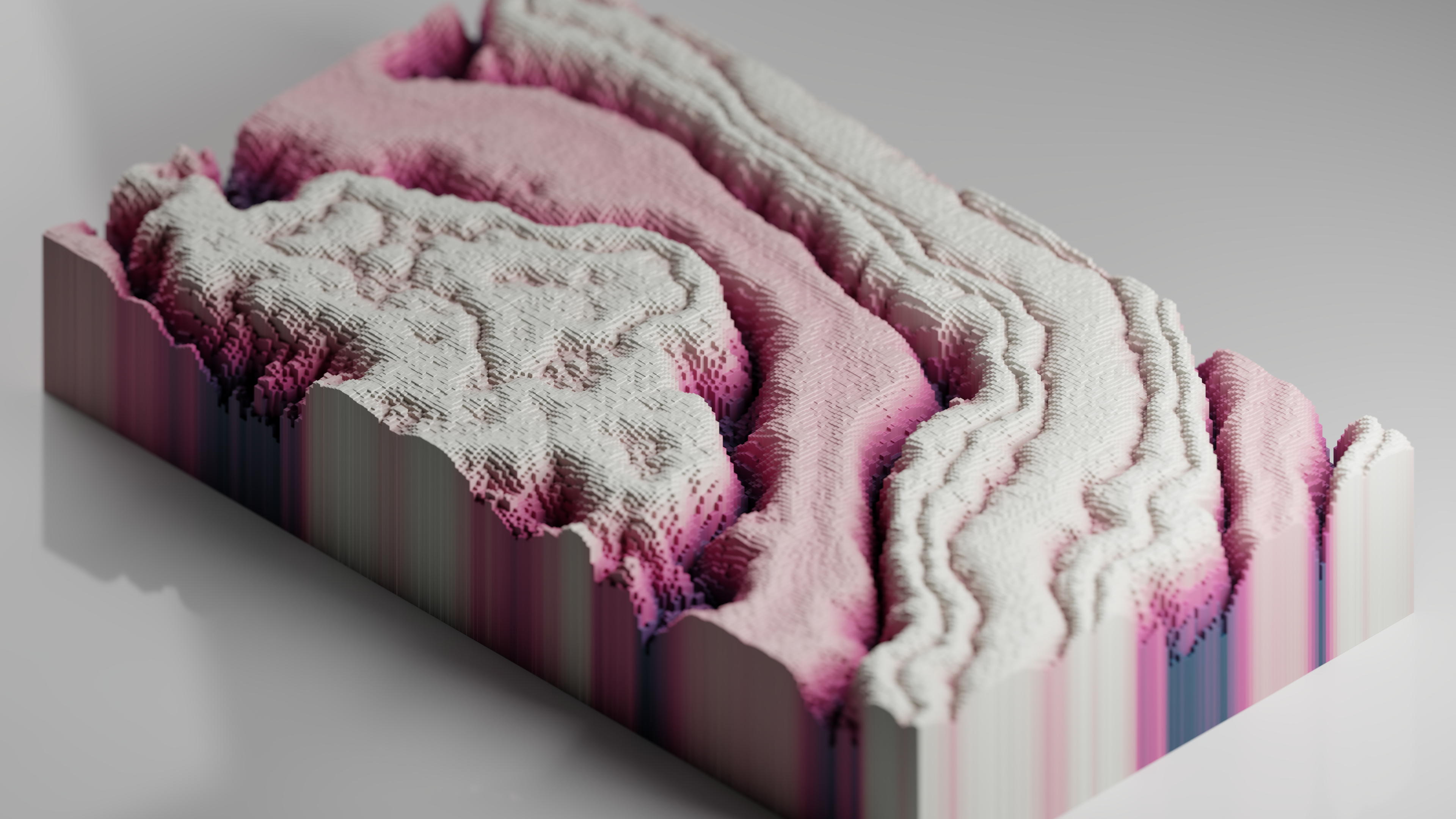 3D Abstract, digital, abstract, colorful, cube, landscape, HD Wallpaper