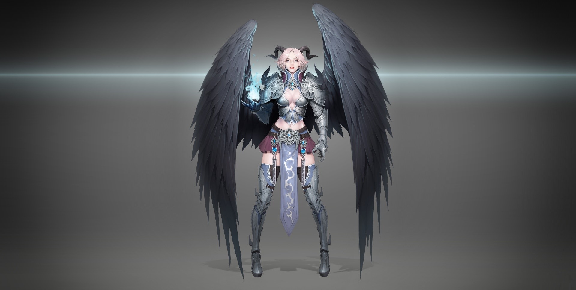 simple background, fantasy girl, fantasy art, wings, HD Wallpaper
