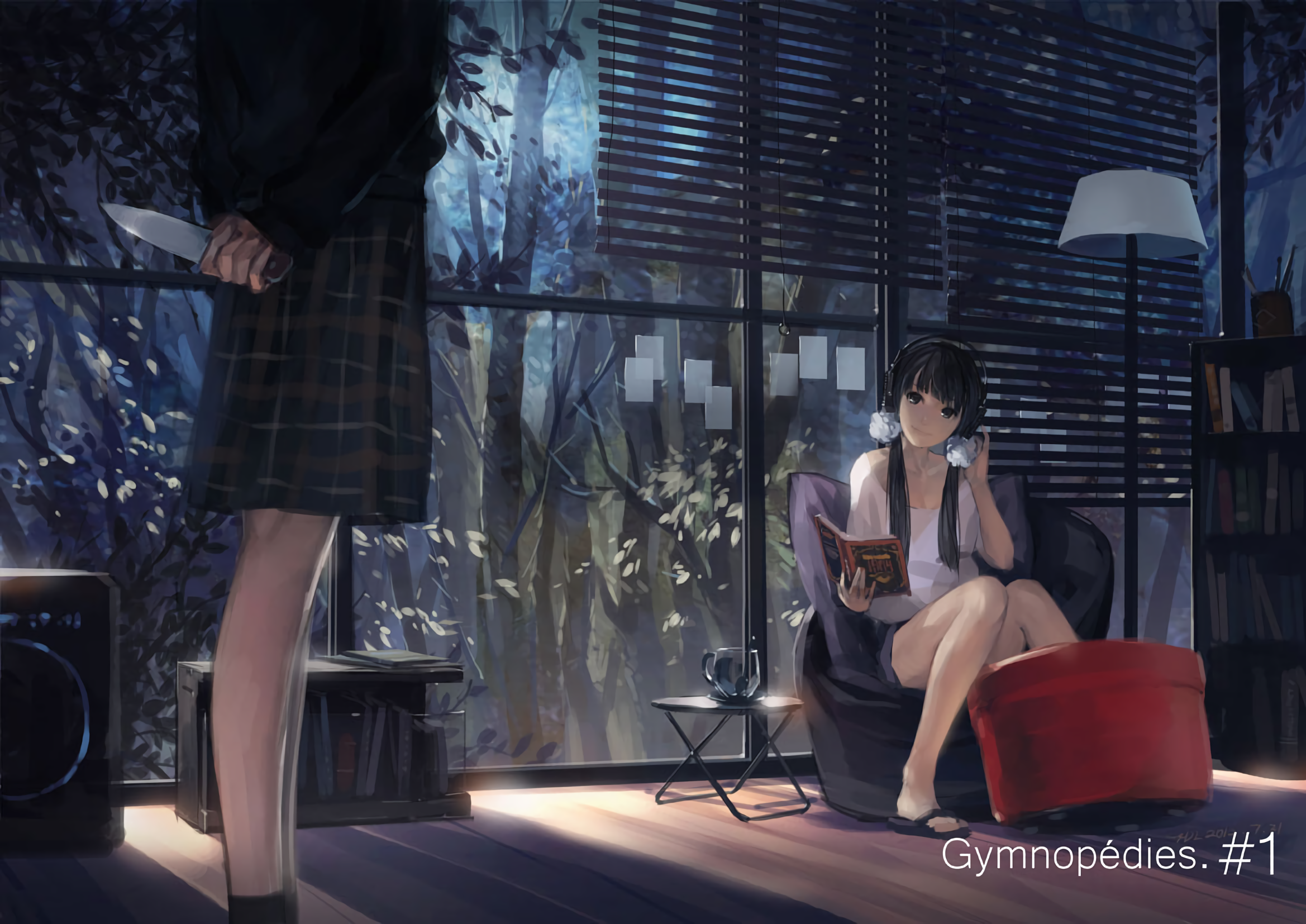 dark, emotion, anime, knife, murder, anime girls, original characters, yandere, HD Wallpaper