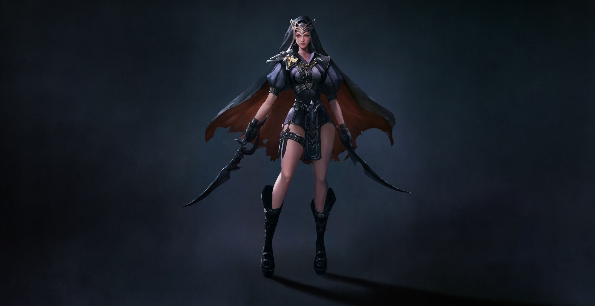 fantasy girl, fantasy art, weapon, simple background, HD Wallpaper