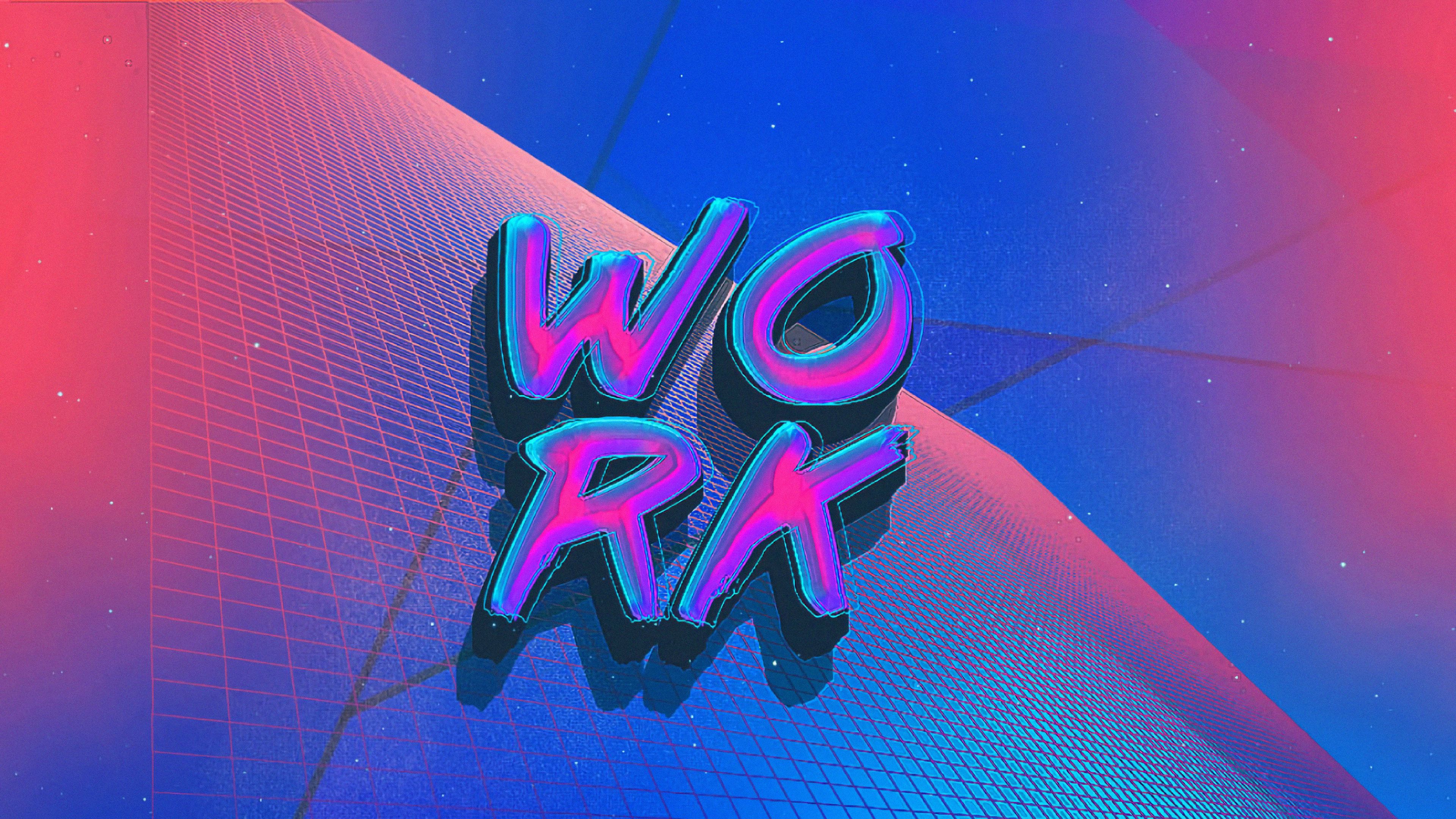 work, inscription, letters, mesh, 4k, HD Wallpaper