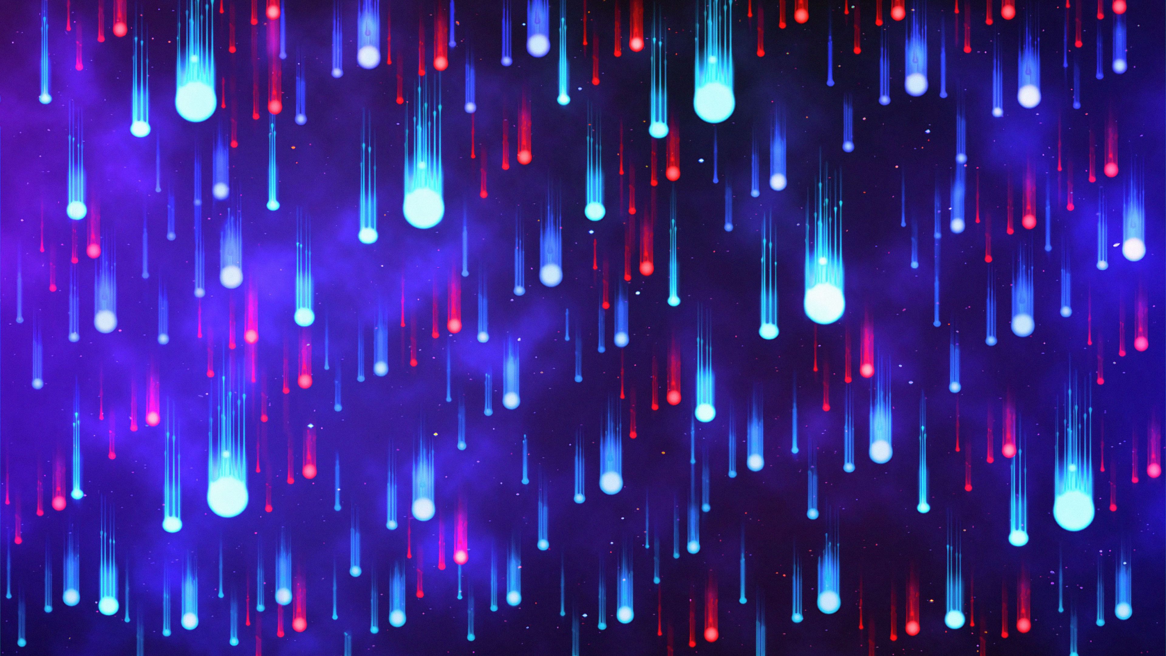drops, neon, colorful, patterns, 4k, HD Wallpaper