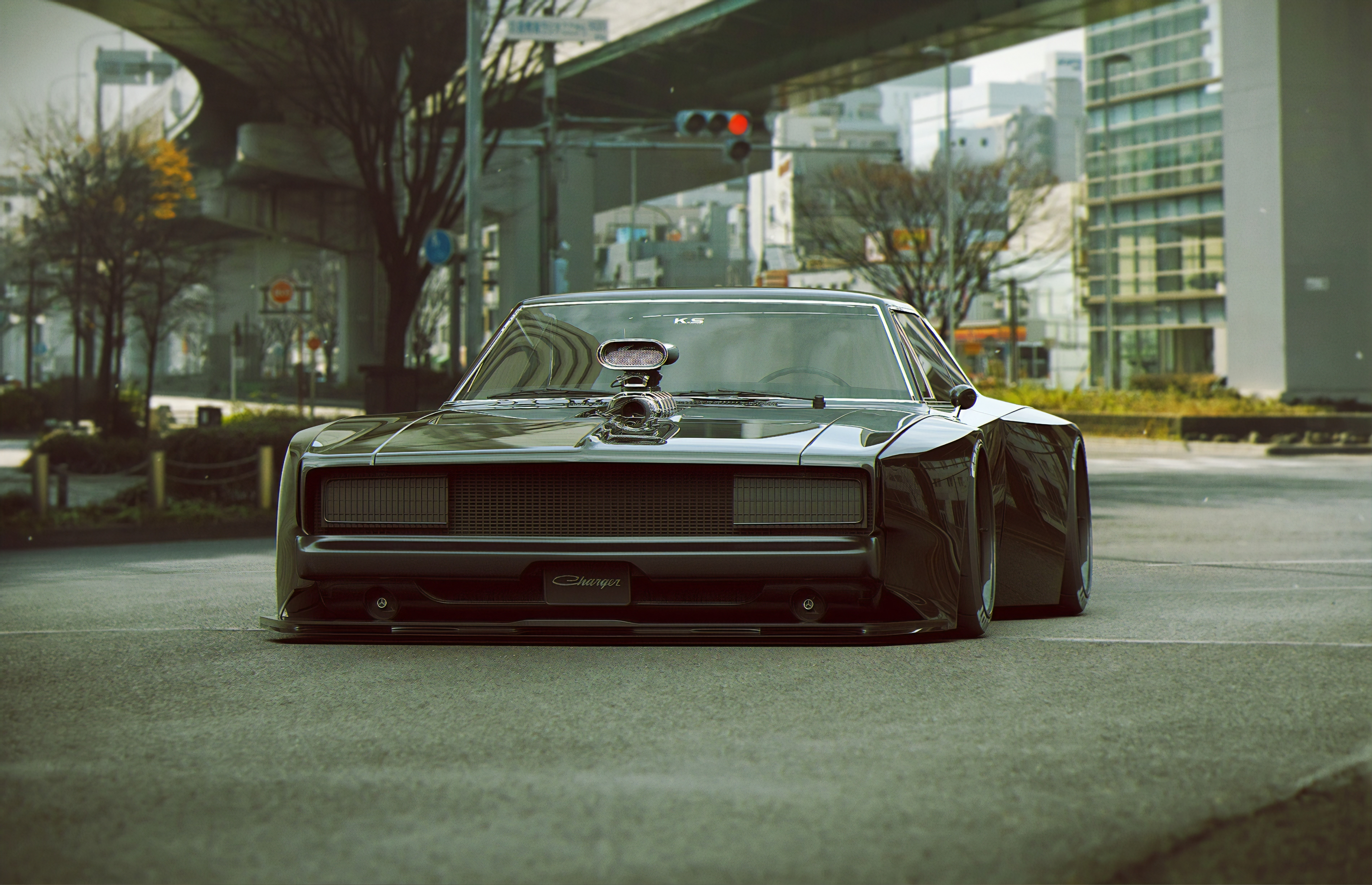 Khyzyl Saleem, car, render, Dodge Charger, HD Wallpaper