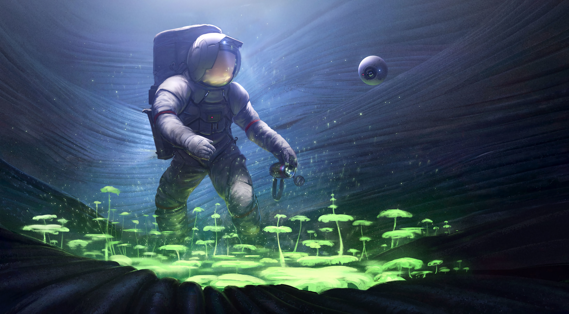 astronaut, space, artwork, HD Wallpaper