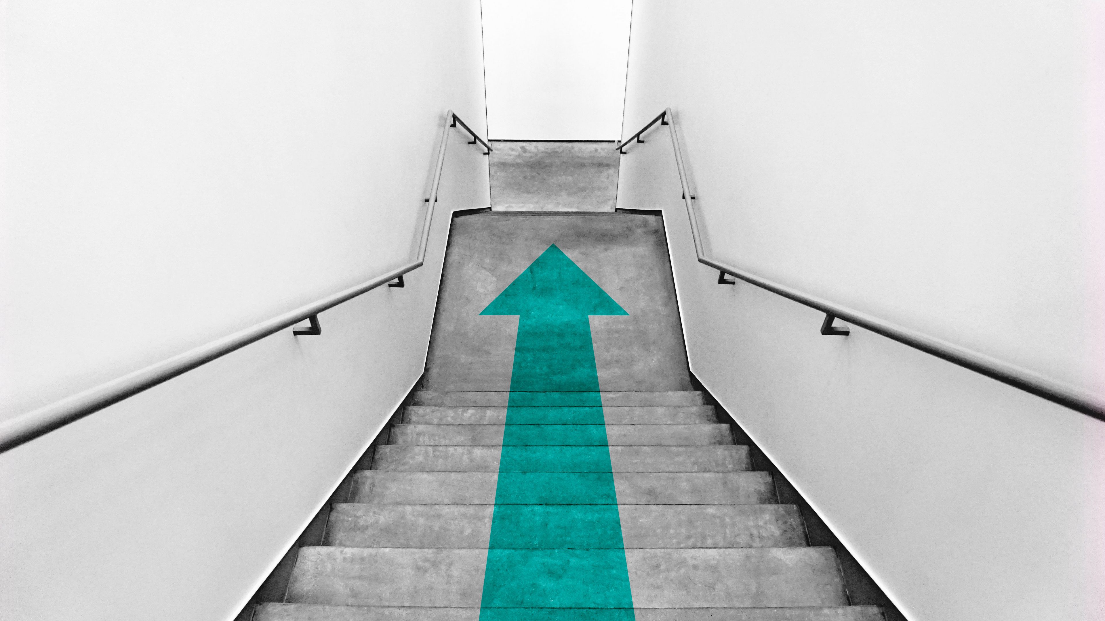ladder, arrow, minimalism, pointer, 4k, HD Wallpaper