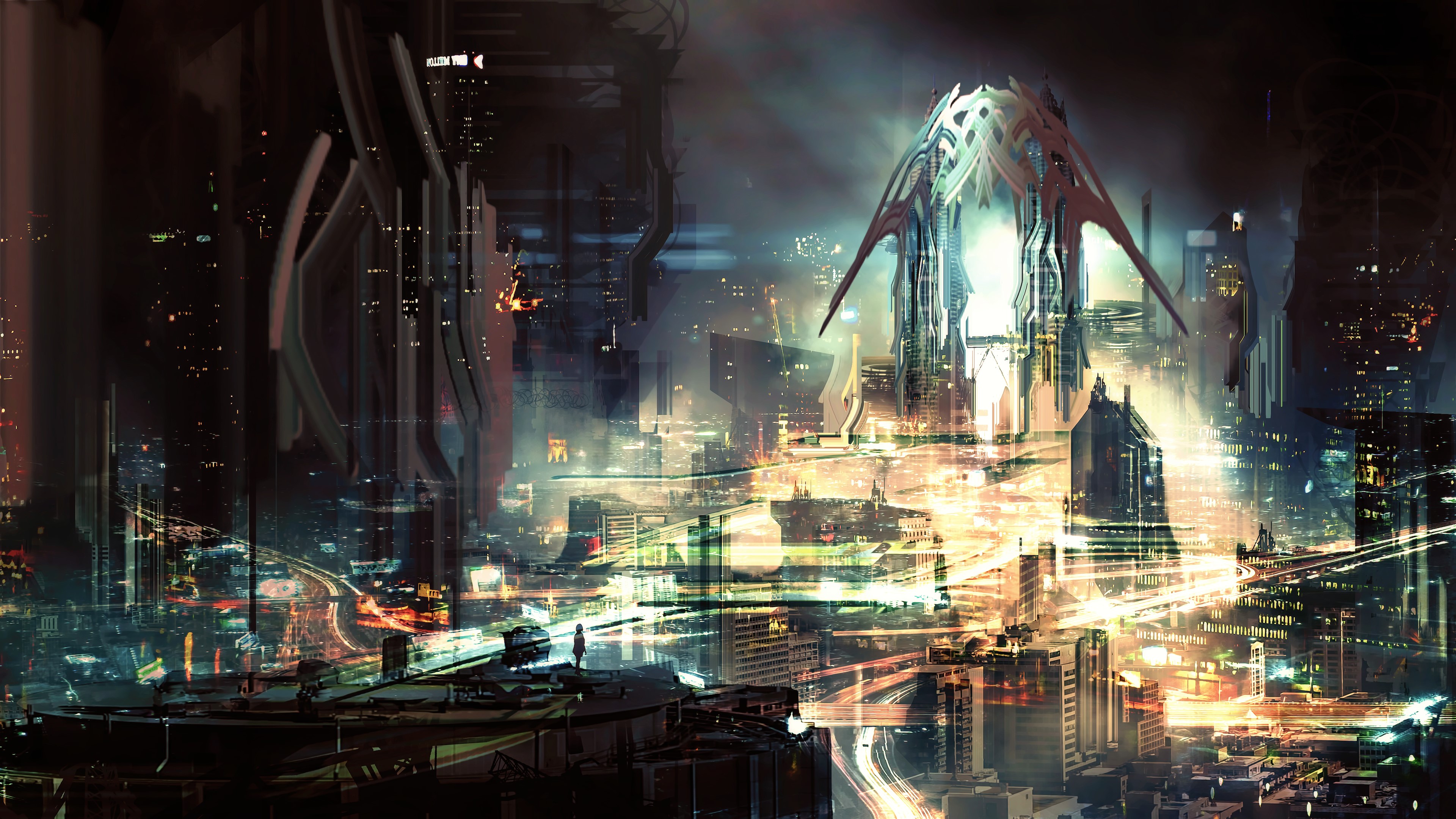 science fiction, digital art, concept art, artwork, futuristic, fantasy art, fan art, 3D, CGI, cyberpunk, cyber, cityscape, HD Wallpaper