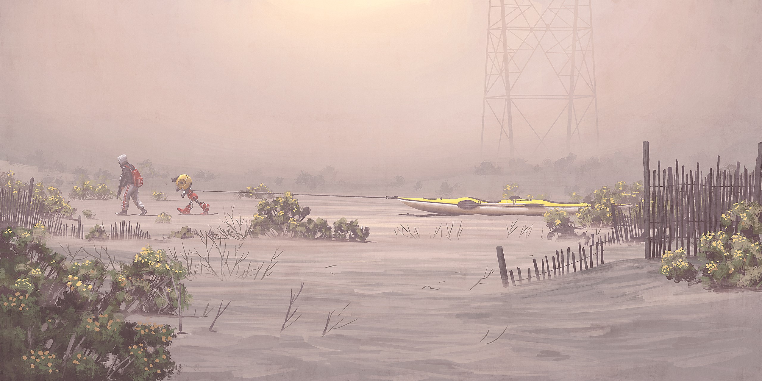artwork, Simon Stålenhag, science fiction, futuristic, Tales From The Loop, HD Wallpaper