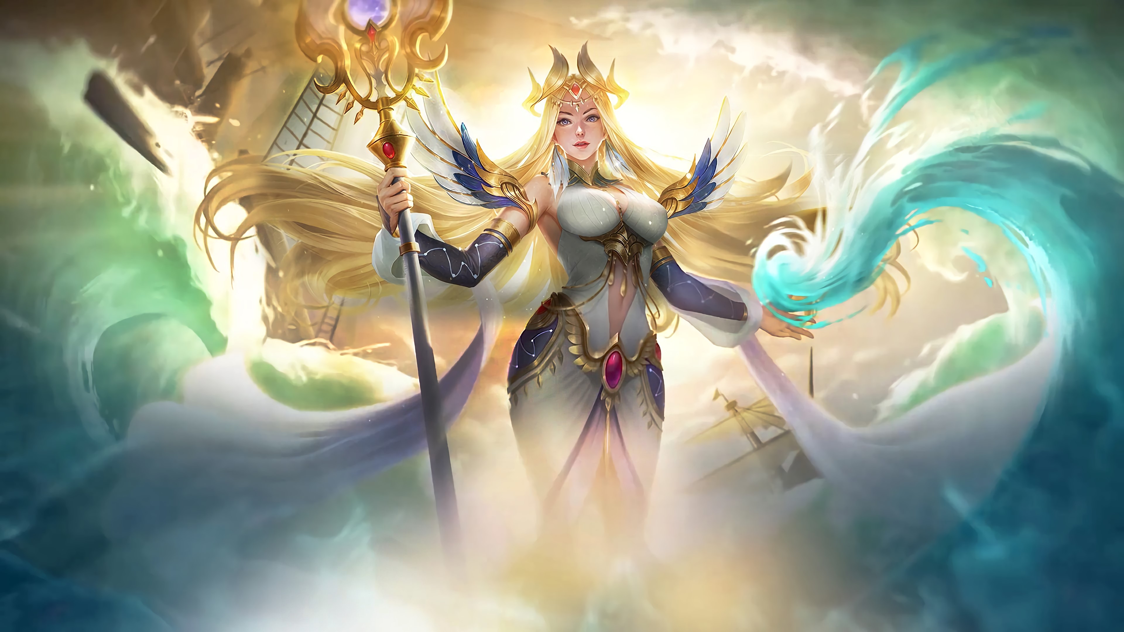 Mobile Legends, Kadita, White Robin, colorful, HD Wallpaper