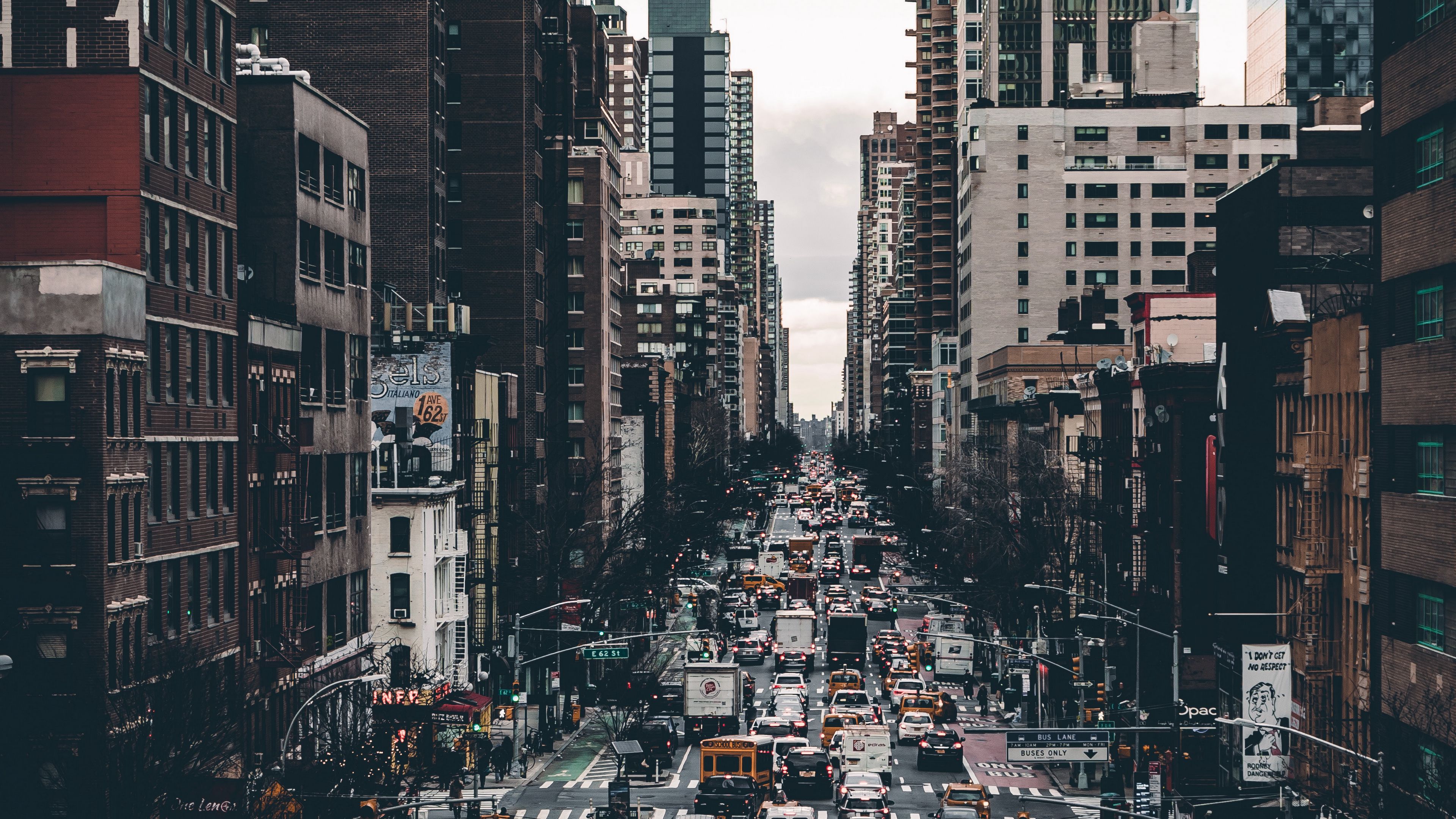 city, street, transport, traffic, buildings, 4k, HD Wallpaper