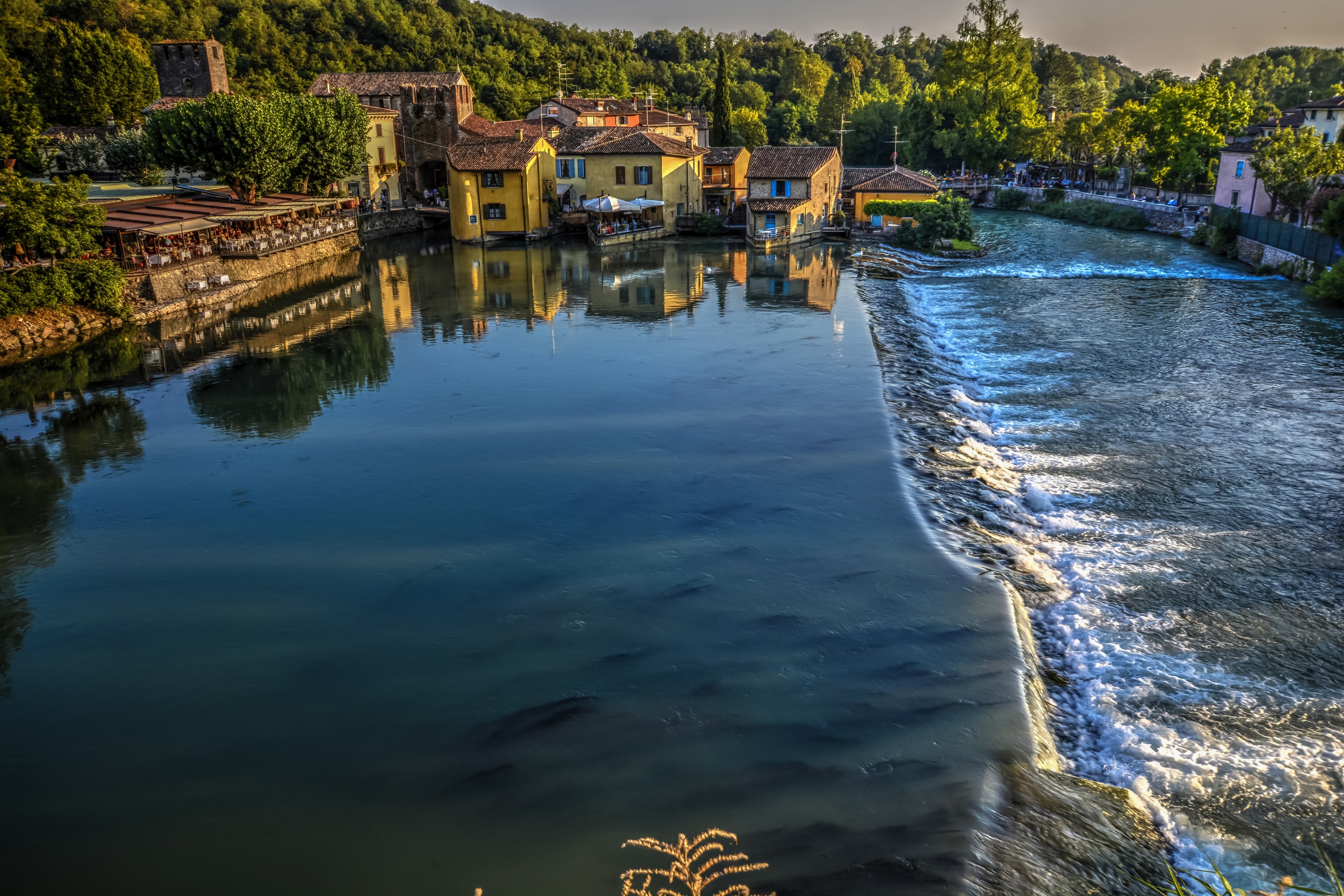 Italy, water, river, building, HD Wallpaper