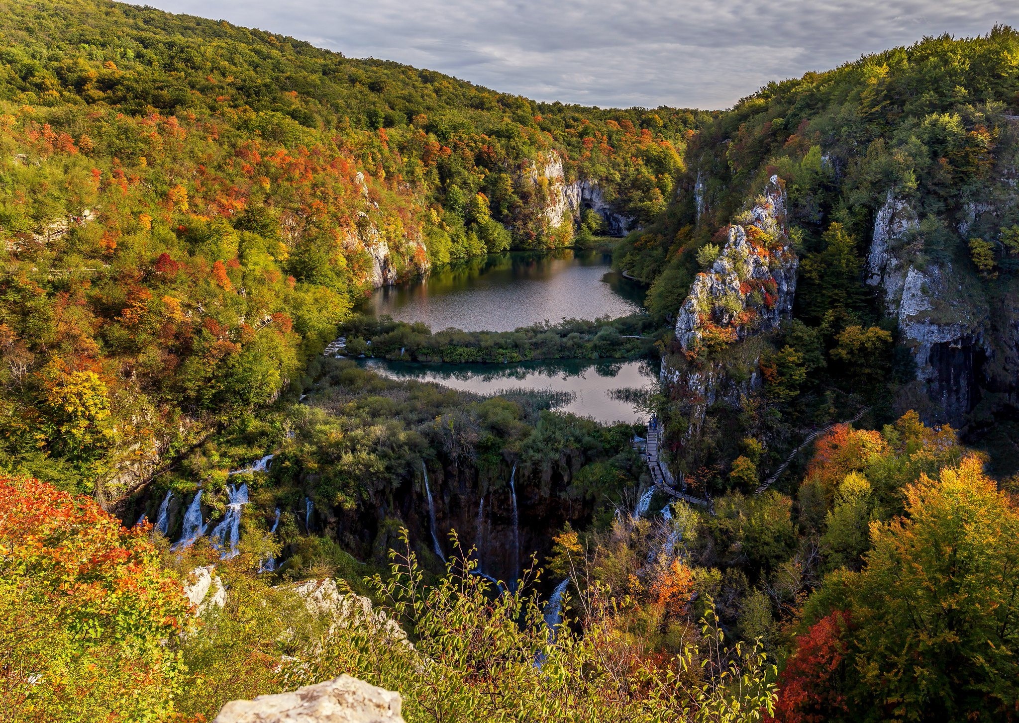 nature, landscape, fall, plants, Croatia, Plitvice Lakes National Park, HD Wallpaper