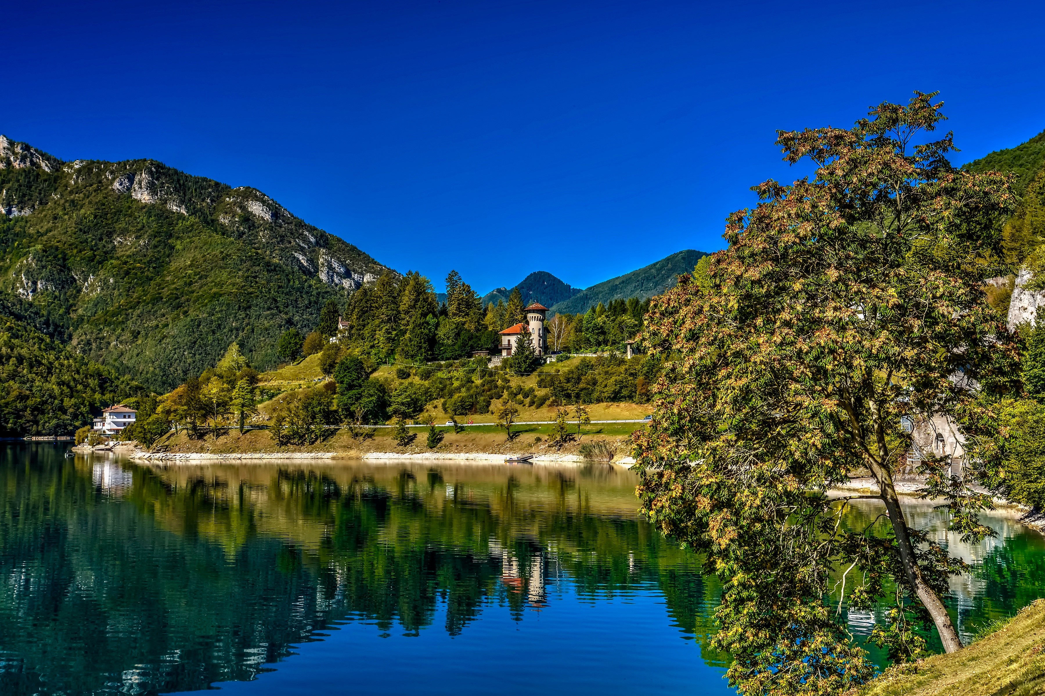 nature, outdoors, water, reflection, Italy, Tuscany, HD Wallpaper