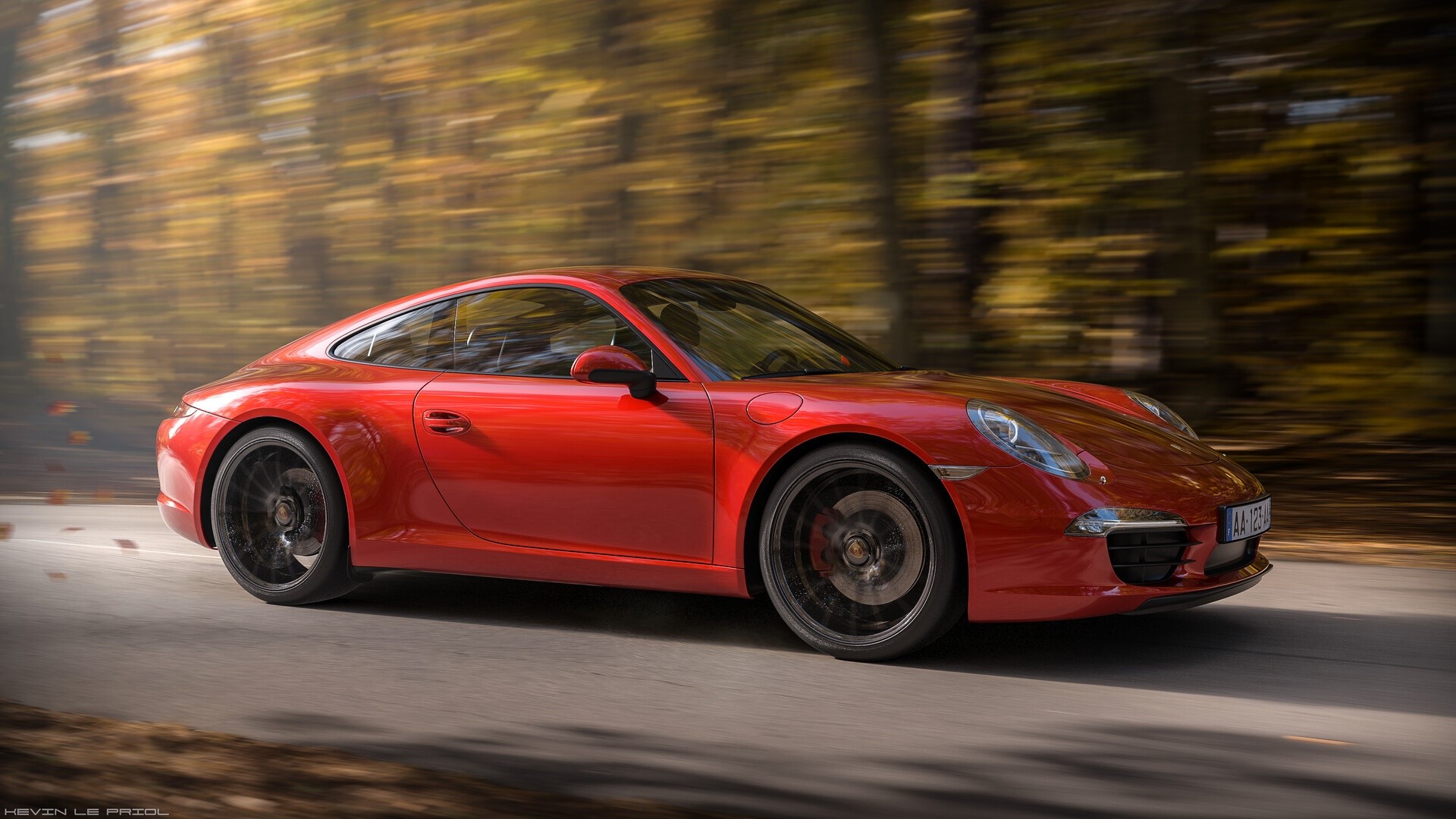 car, Porsche, red cars, vehicle, HD Wallpaper