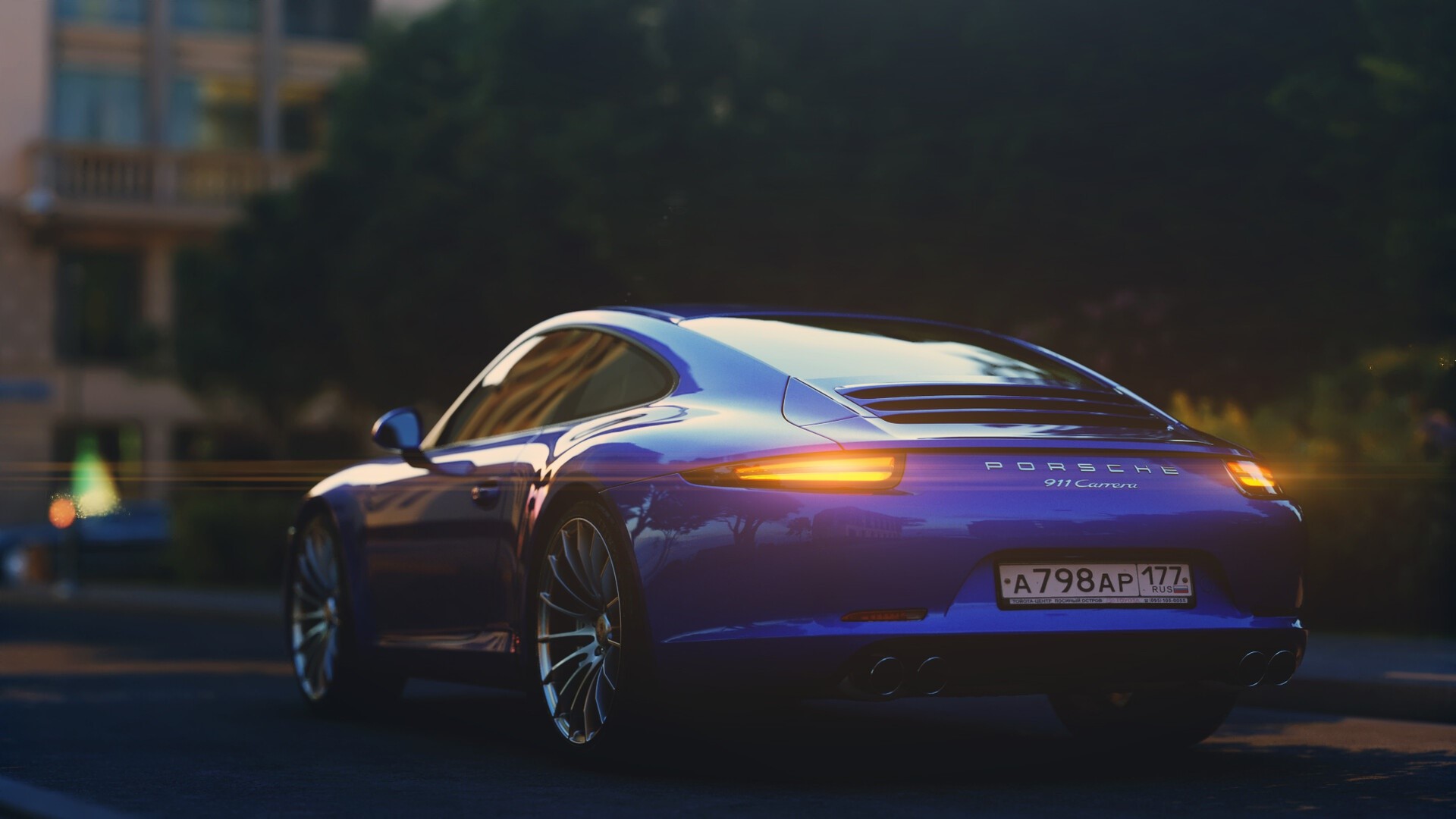car, vehicle, Porsche, blue cars, numbers, Porsche 911, Porsche 991, HD Wallpaper