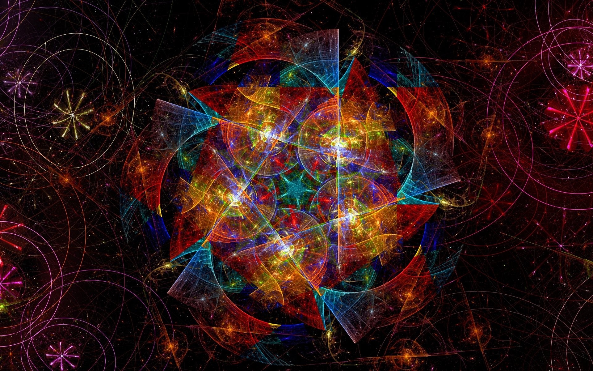 abstract, colorful, circle, artwork, digital art, HD Wallpaper
