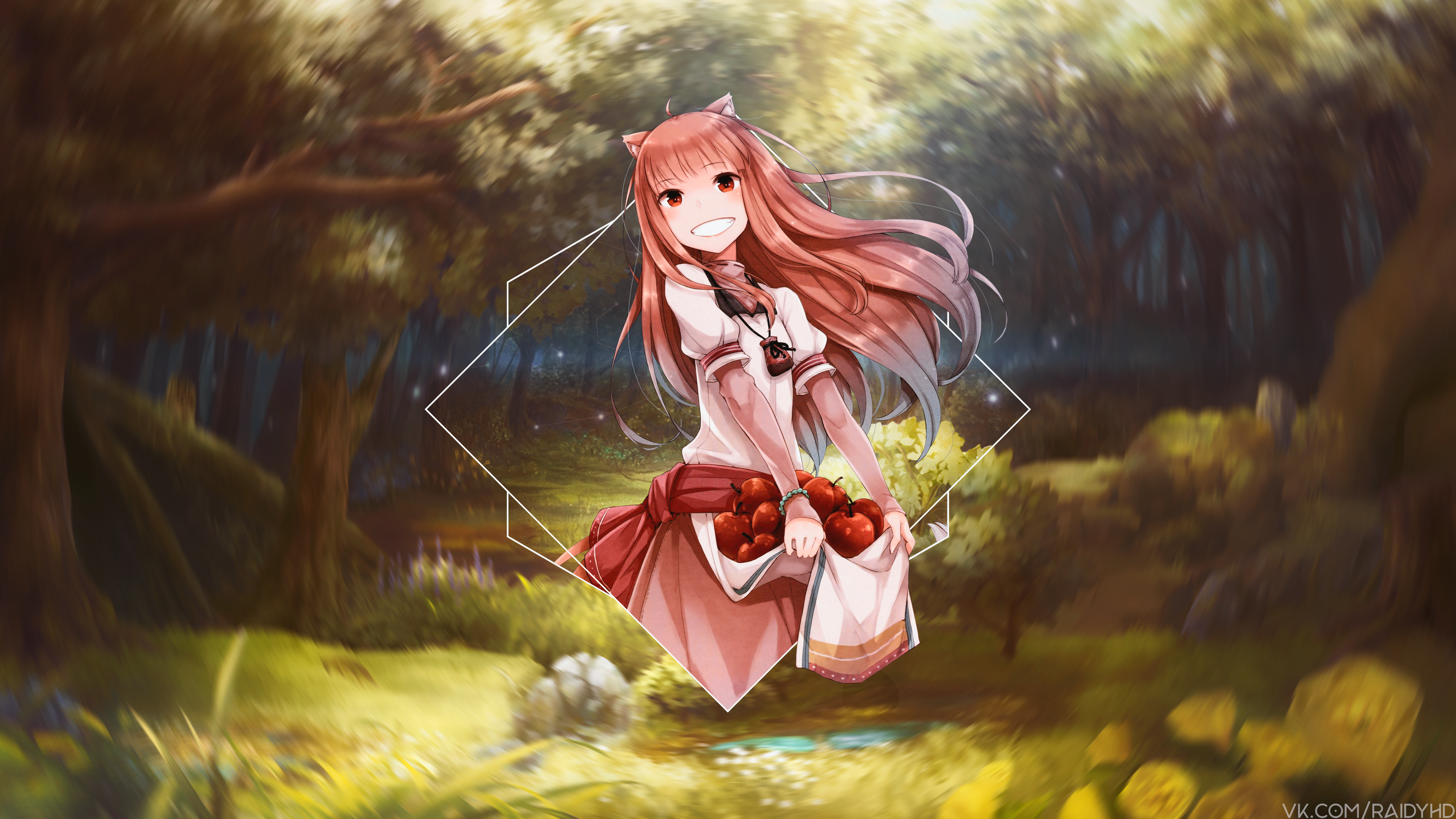 anime girls, anime, picture-in-picture, Spice and Wolf, Holo (Spice and Wolf), HD Wallpaper