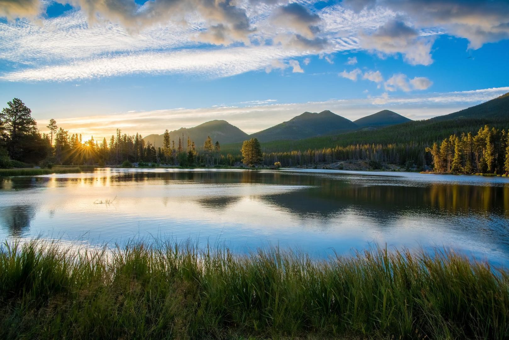 nature, lake, river, landscape, HD Wallpaper