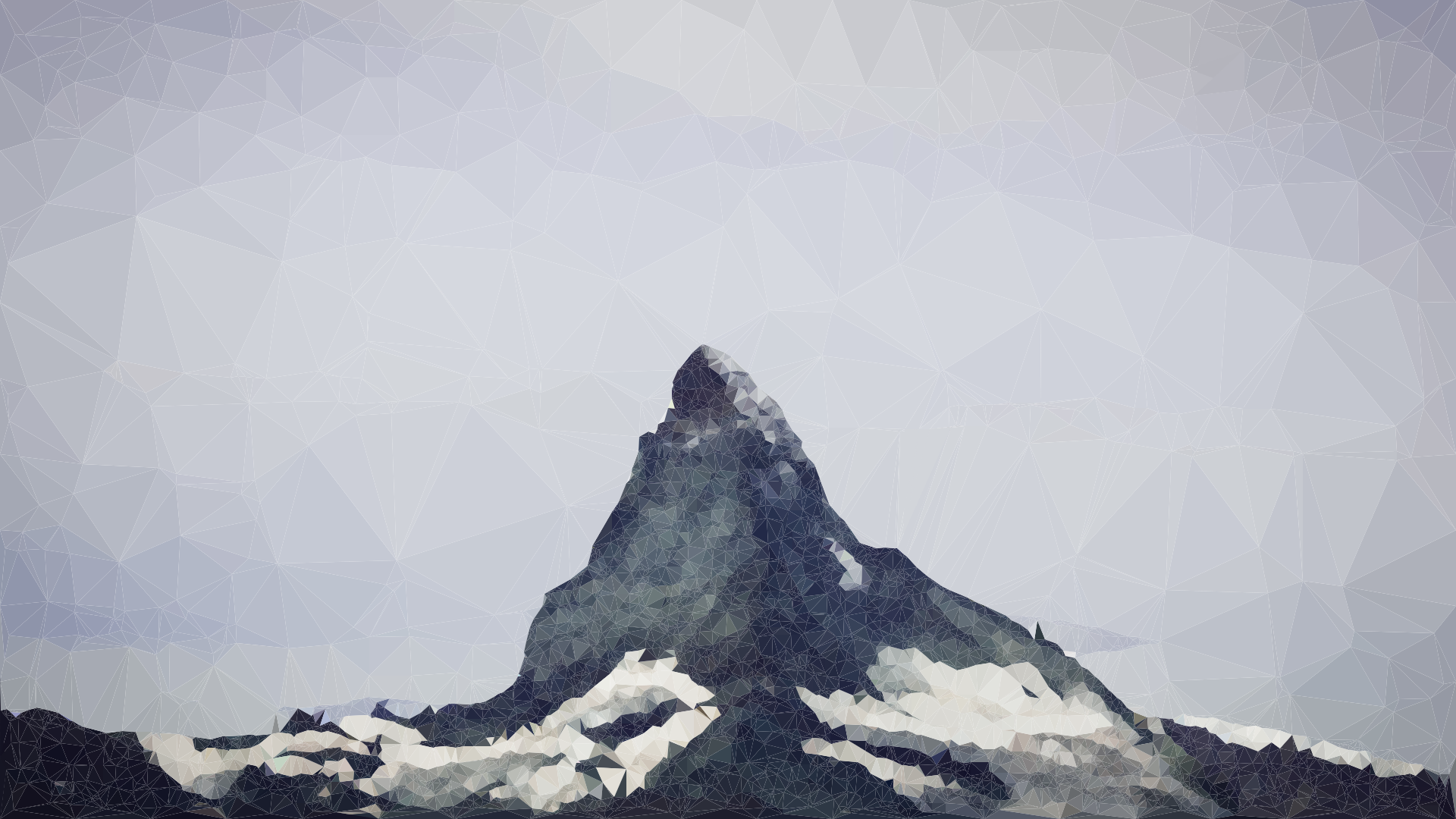 geometry, low poly, mountains, network, HD Wallpaper