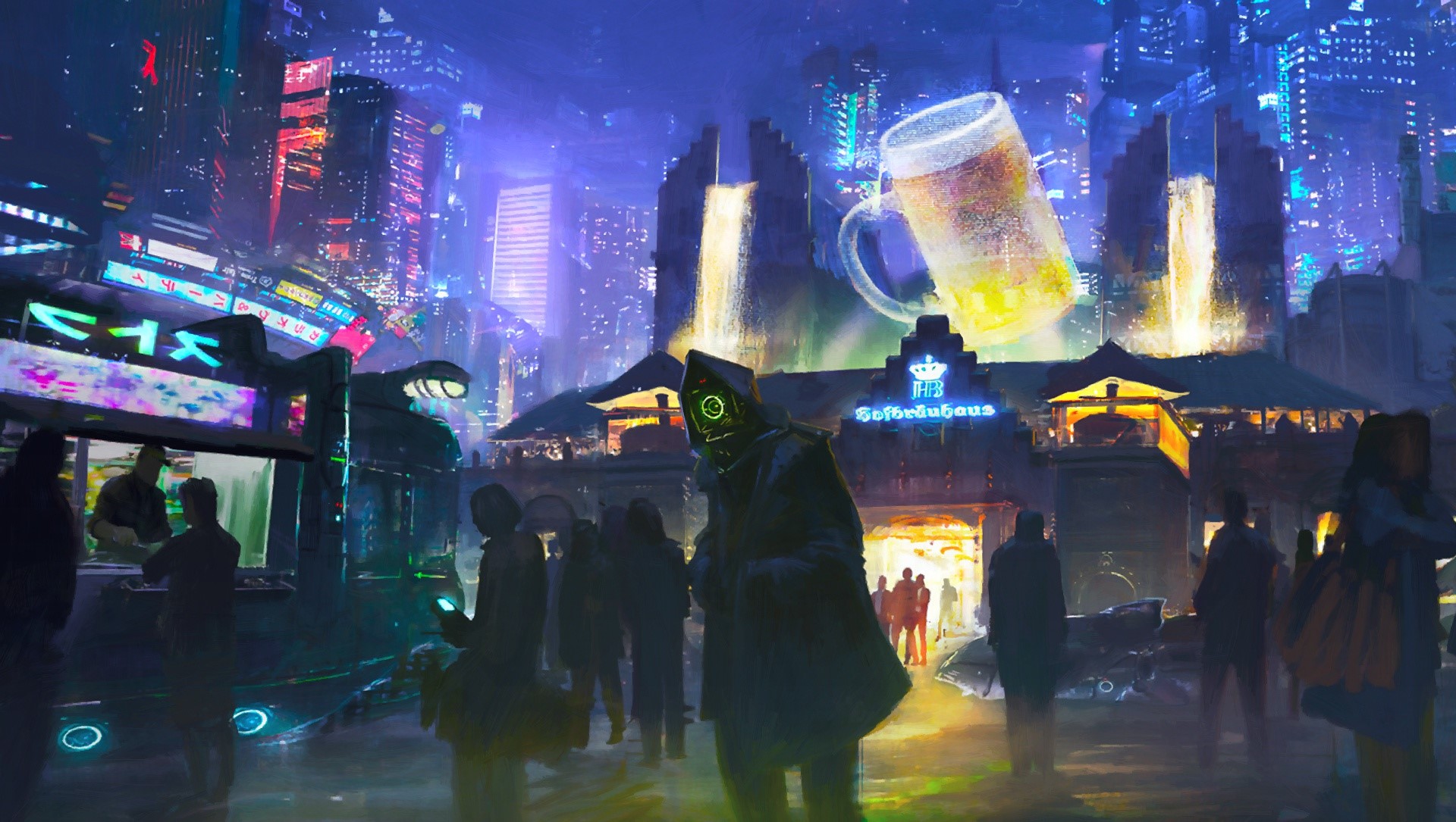 artwork, futuristic, city, cityscape, futuristic city, HD Wallpaper