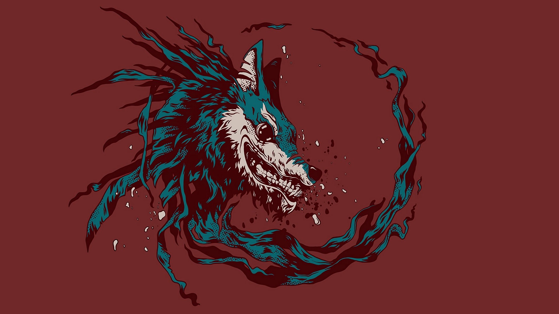 dog, wolf, artwork, vector, HD Wallpaper