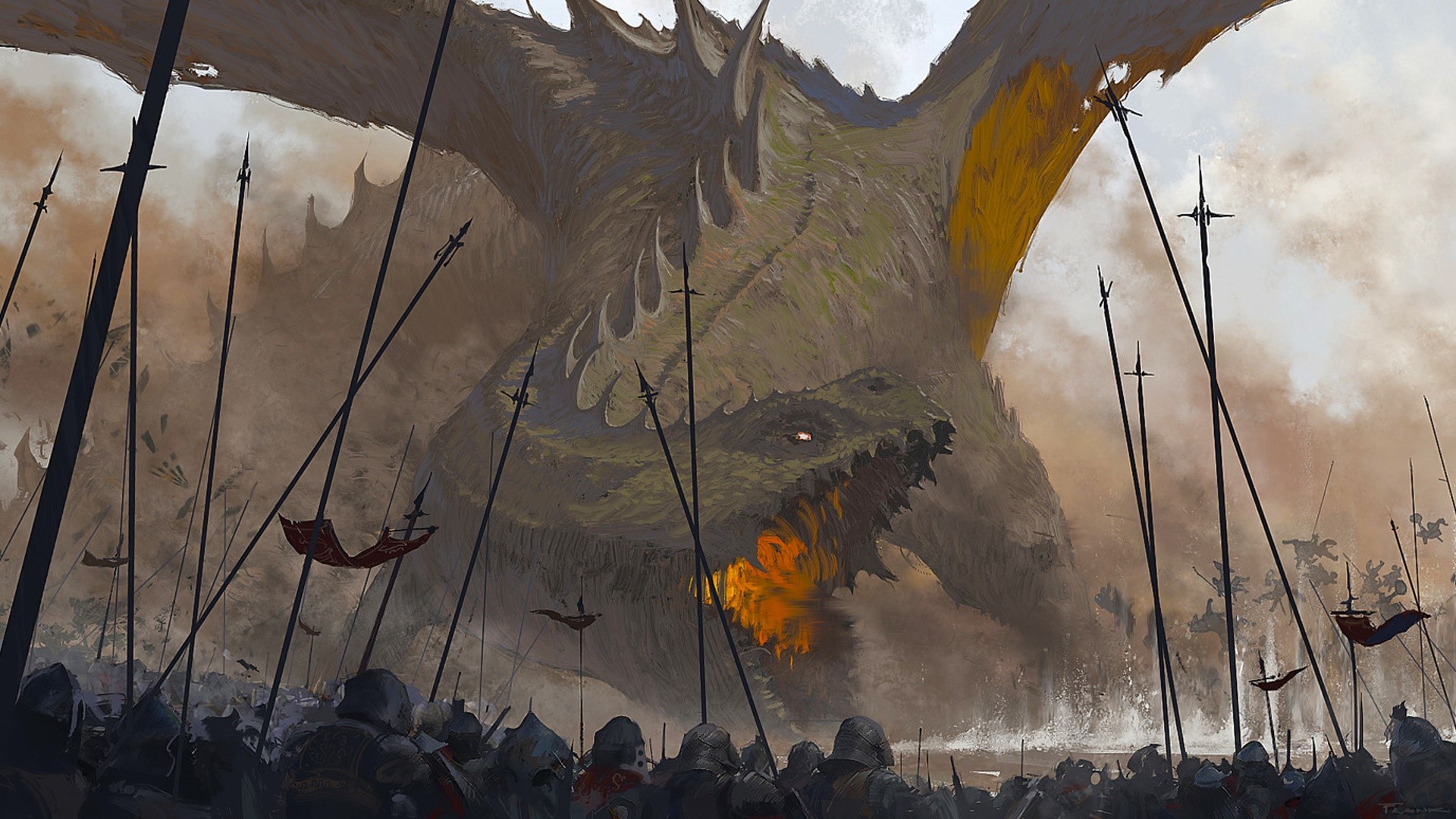artwork, dragon, fantasy art, creature, HD Wallpaper