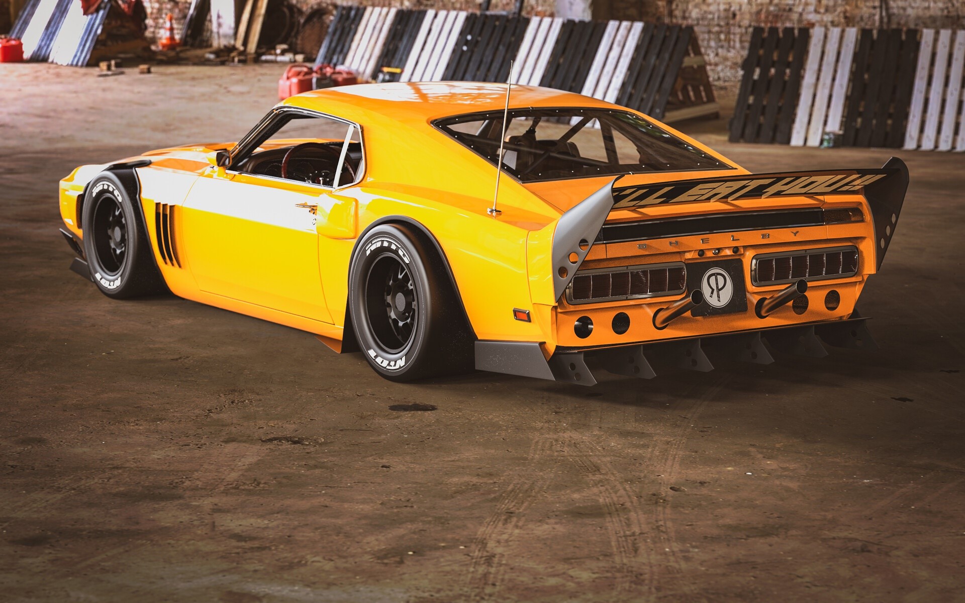 car, vehicle, orange cars, Shelby, Shelby GT500, HD Wallpaper