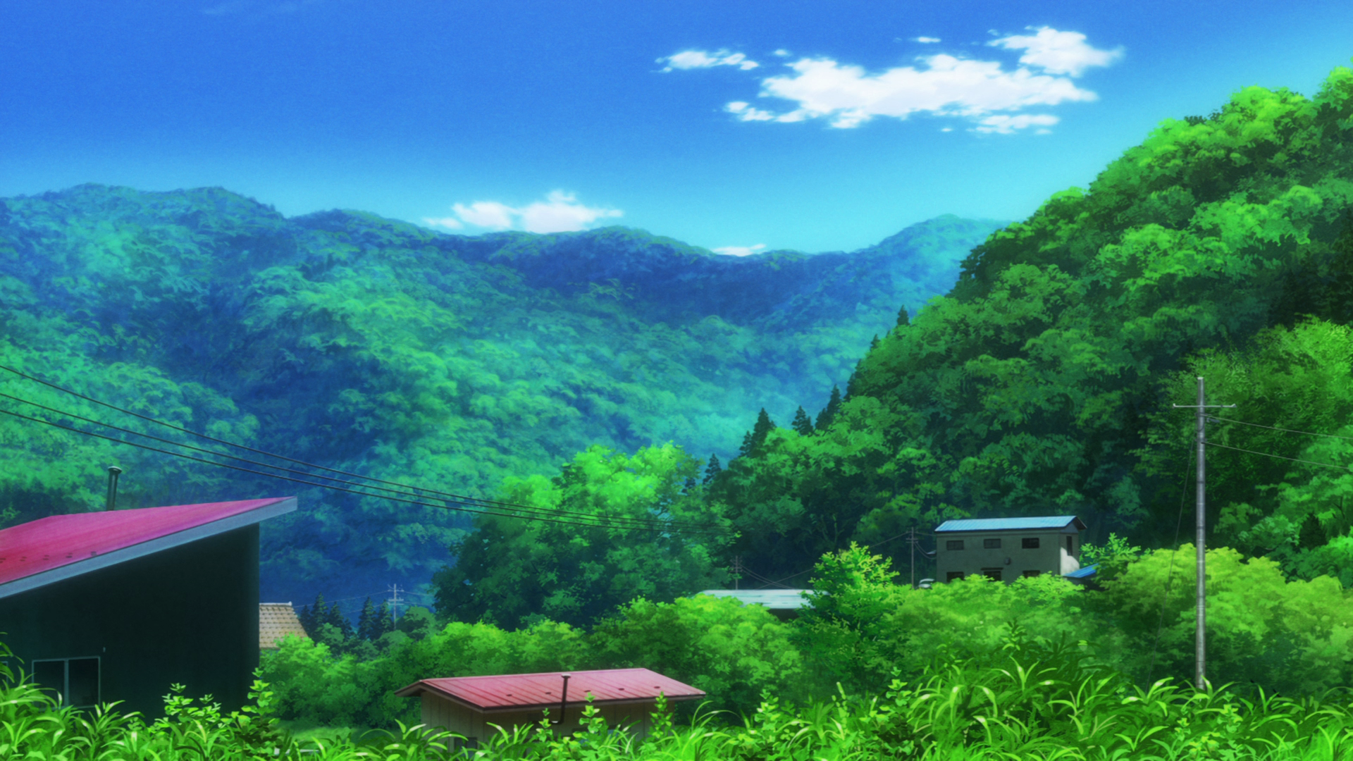 Non Non Biyori, nature, trees, anime, HD Wallpaper
