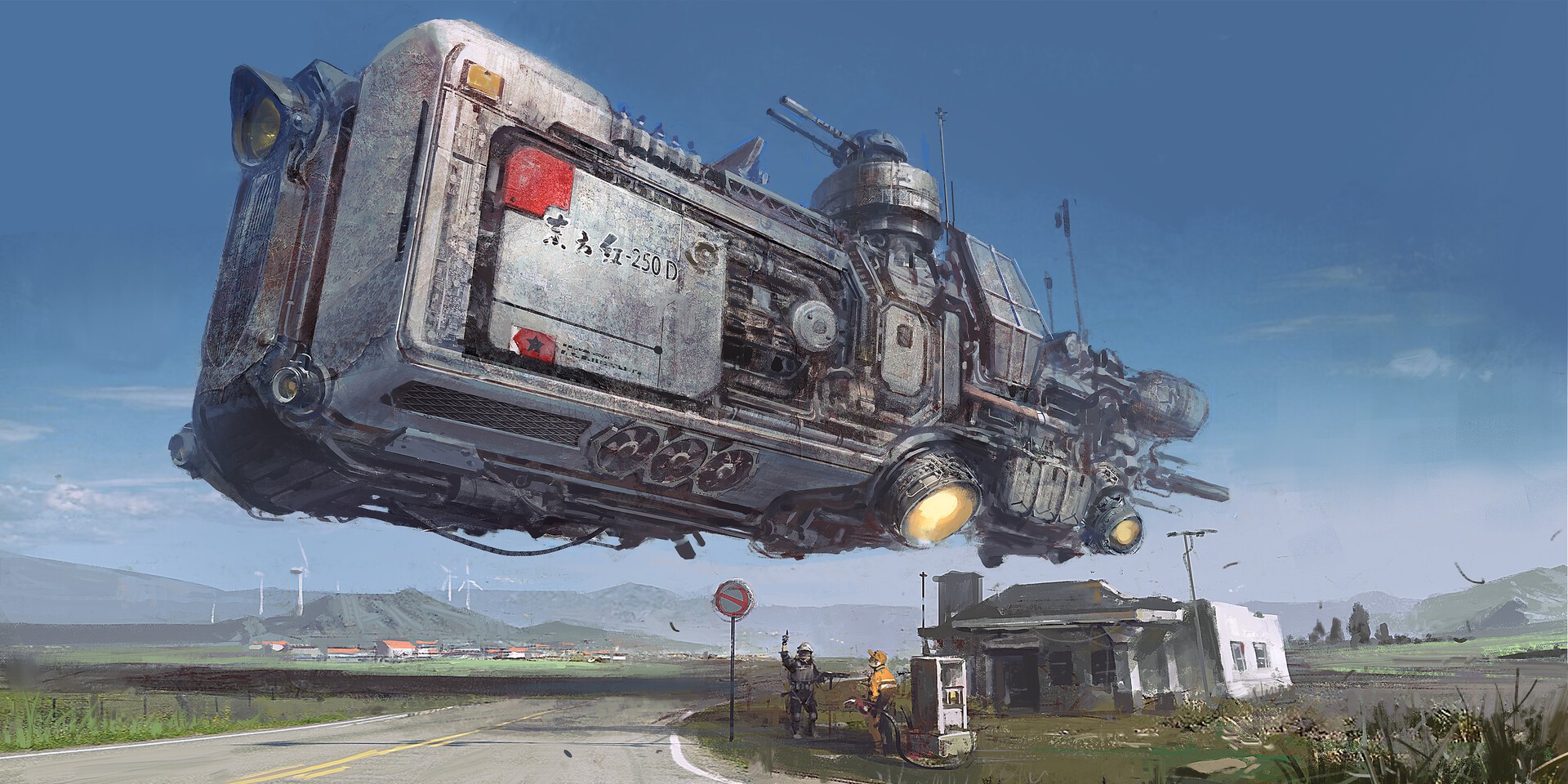 su jian, artwork, fantasy art, futuristic, HD Wallpaper