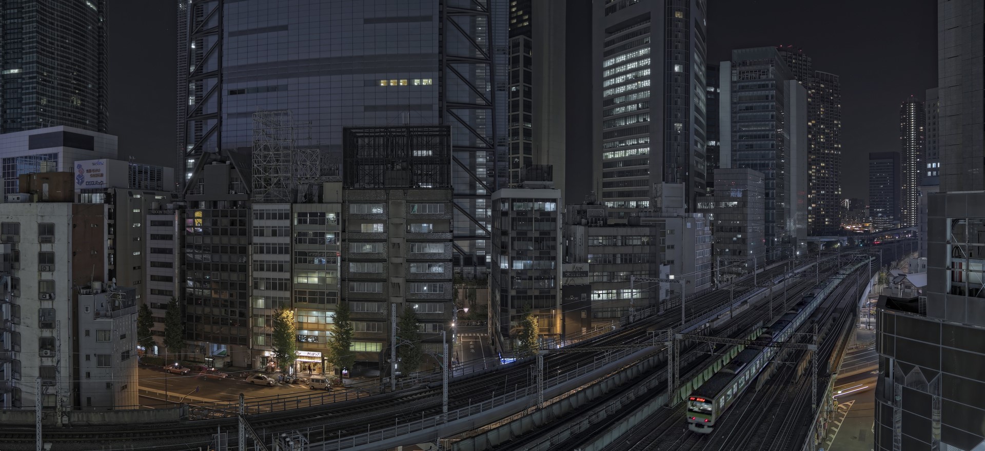 Japan, Tokyo, Asia, city, cityscape, train, night, HD Wallpaper