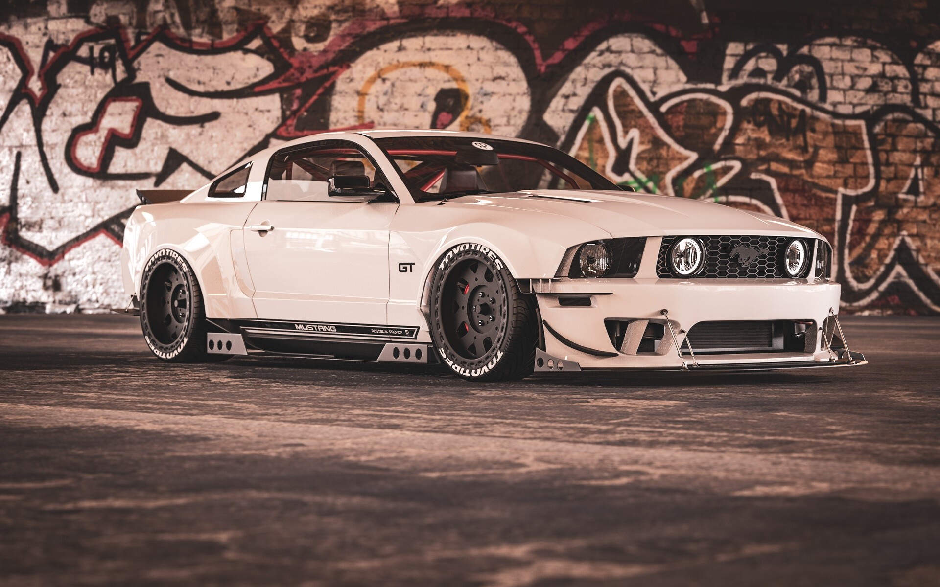 car, vehicle, white cars, Ford, Ford Mustang, HD Wallpaper