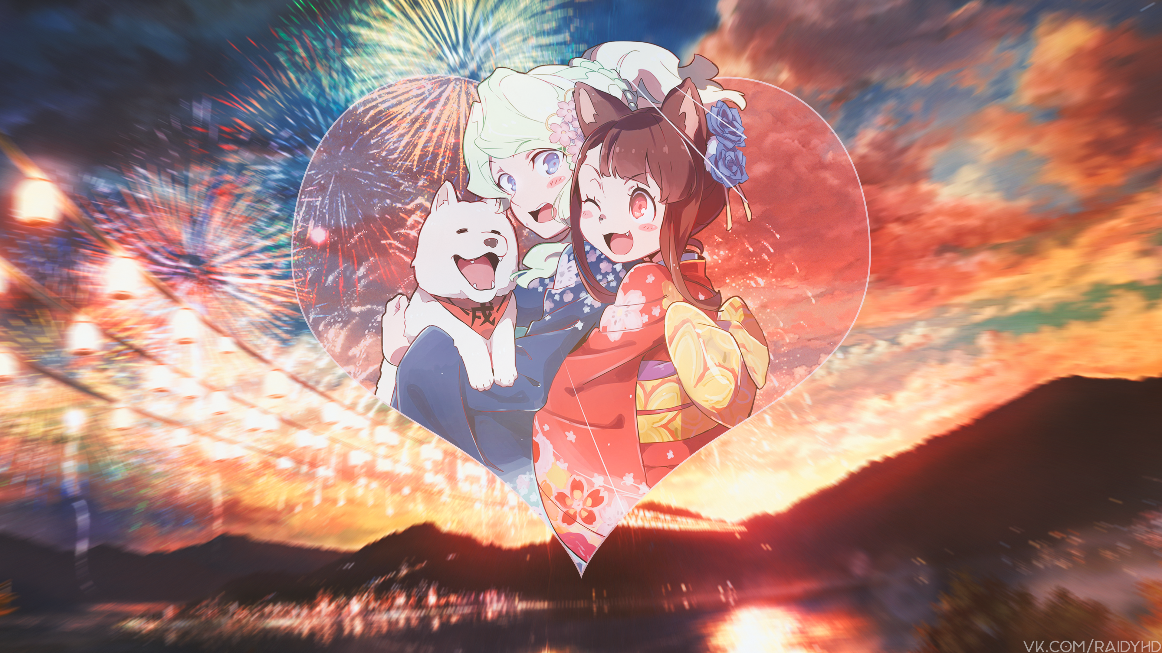 anime, anime girls, picture-in-picture, HD Wallpaper