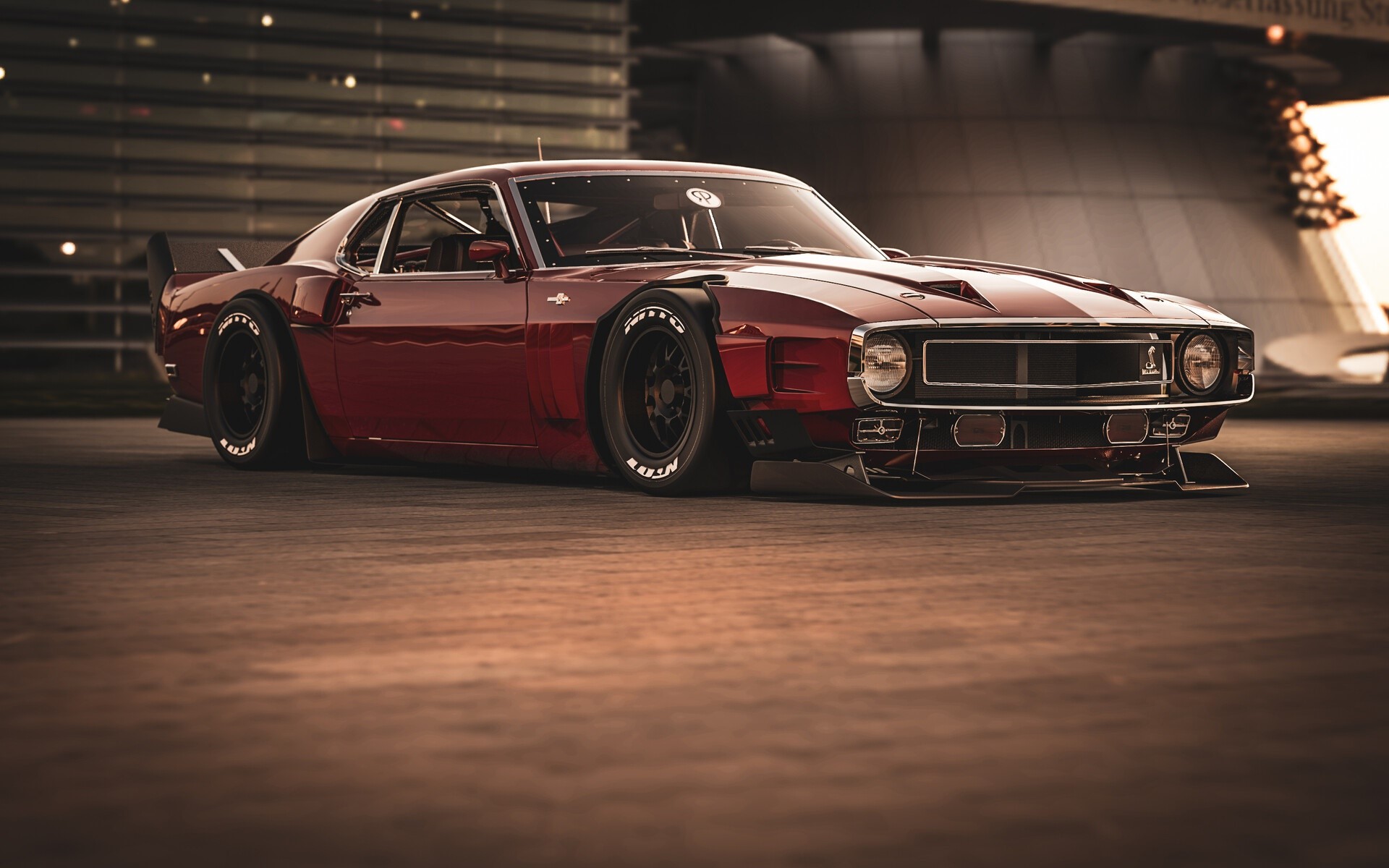 Ford, Shelby, car, render, digital art, vehicle, red cars, HD Wallpaper