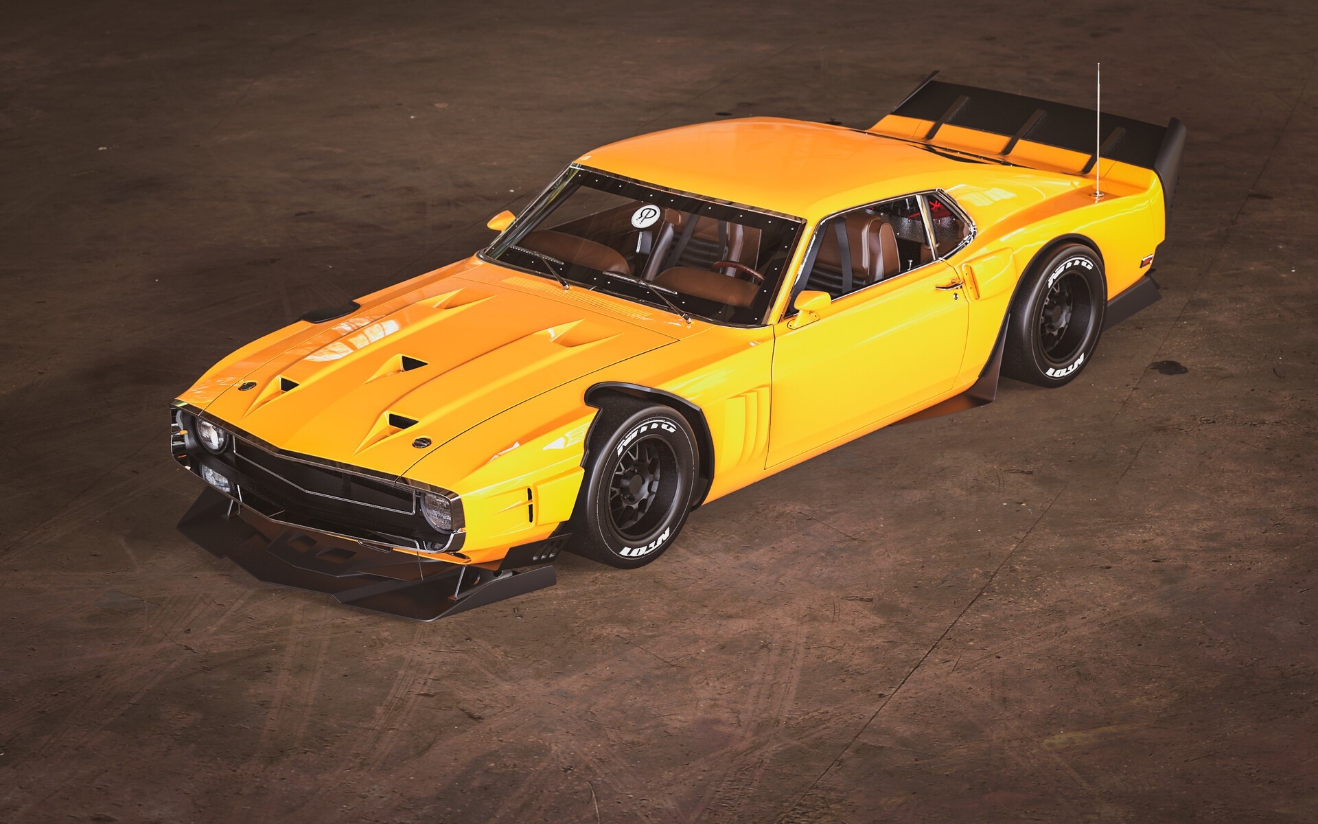 car, vehicle, Ford, Shelby, render, digital art, HD Wallpaper